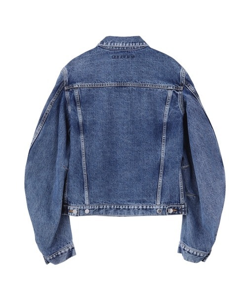 WASHED DENIM MASSIVE ROUNDED SLEEVE JACKET JOHN LAWRENCE SULLIVAN