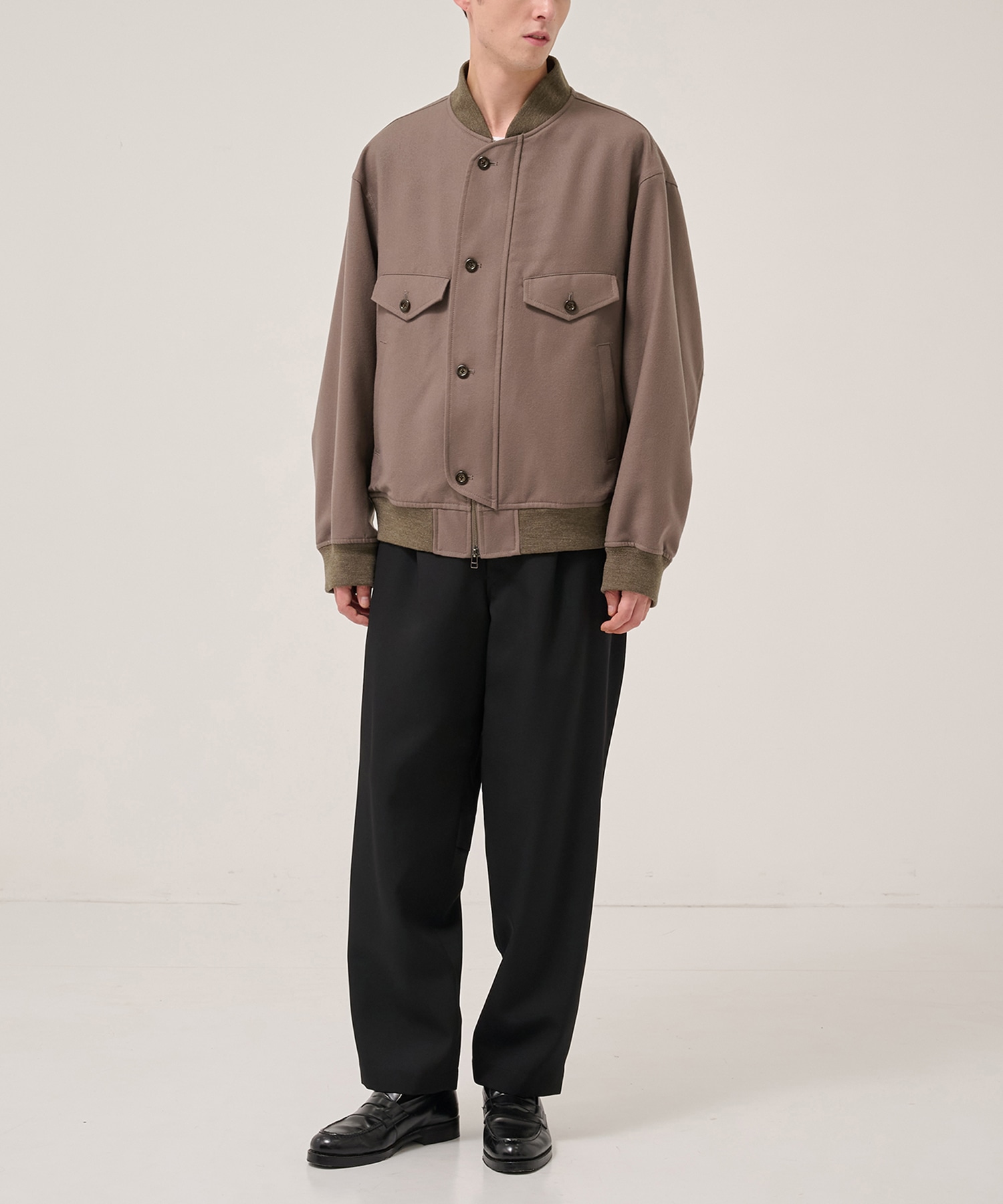 4 Pockets Zip-up Rib Blouson UJOH HOMME