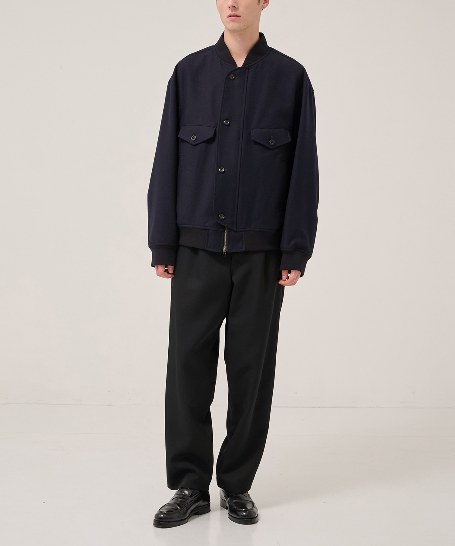 4 Pockets Zip-up Rib Blouson UJOH HOMME