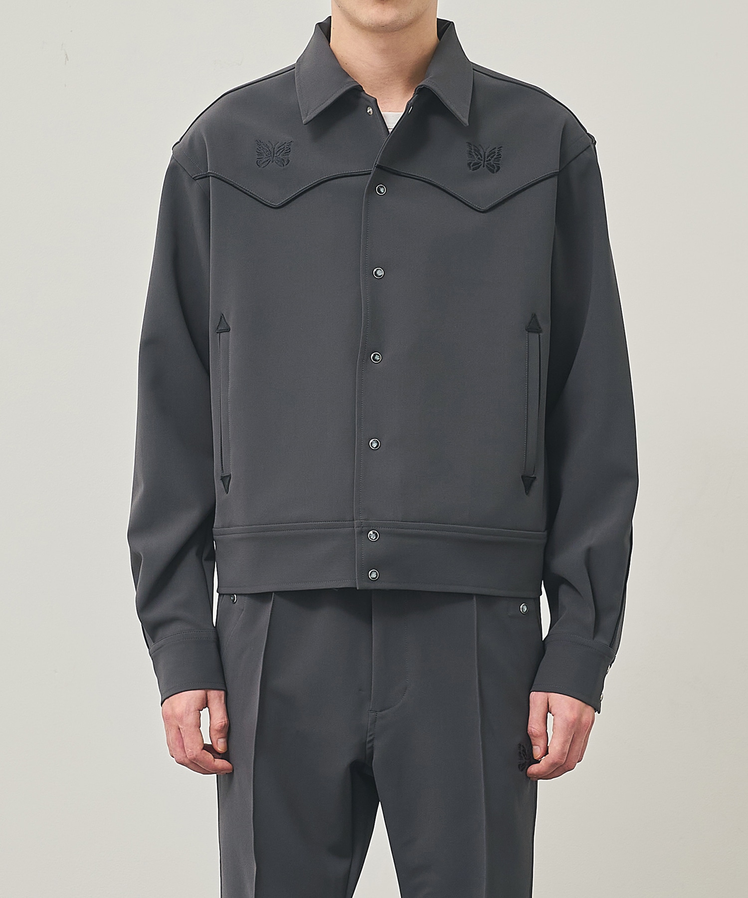 別注 Piping Cowboy Jacket - Poly Double Cloth NEEDLES