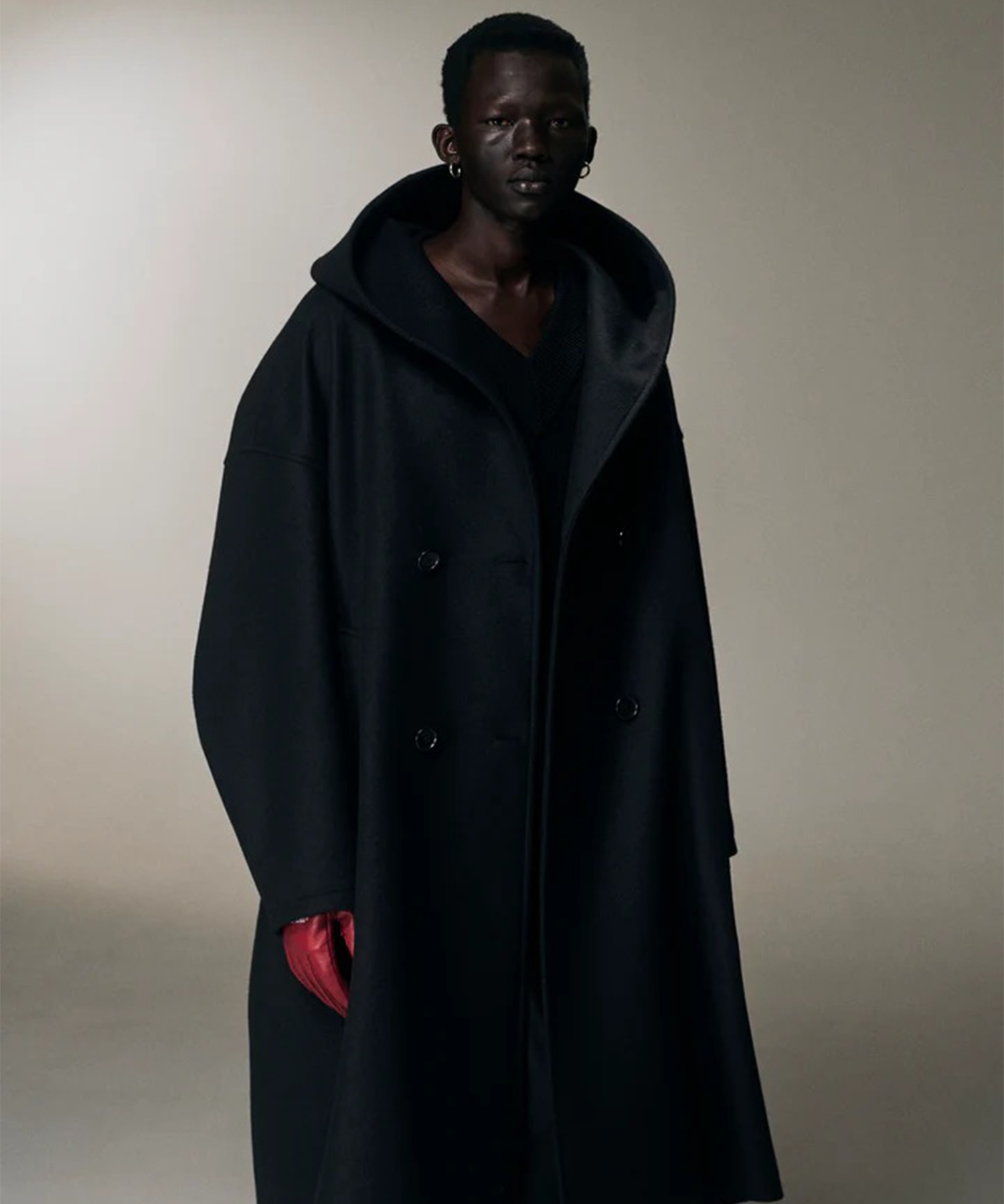 Wool Melton Double Breasted Jedi Coat COOTIE PRODUCTIONS