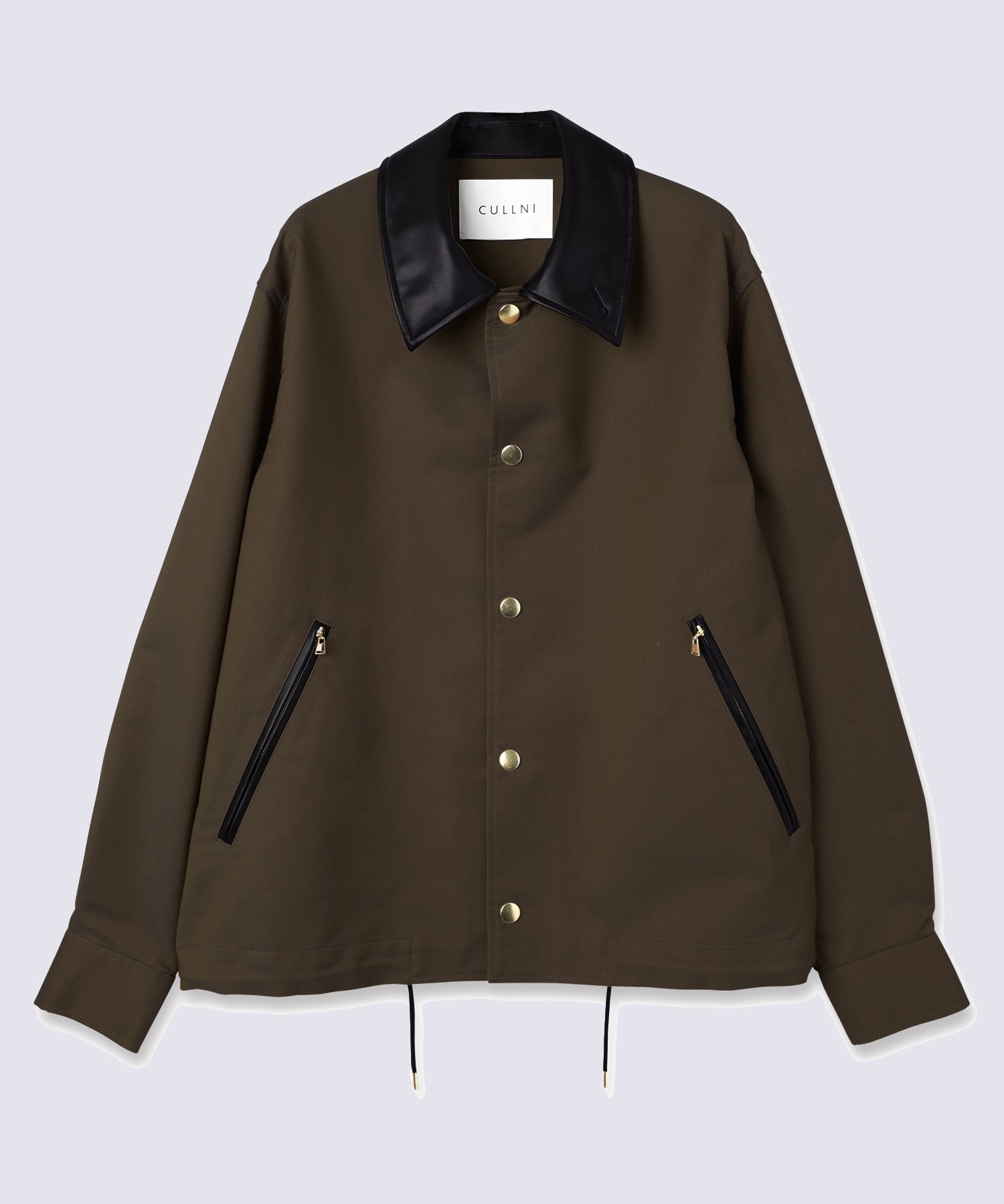 Chambray Gabardine Dot Button Coach Jacket CULLNI