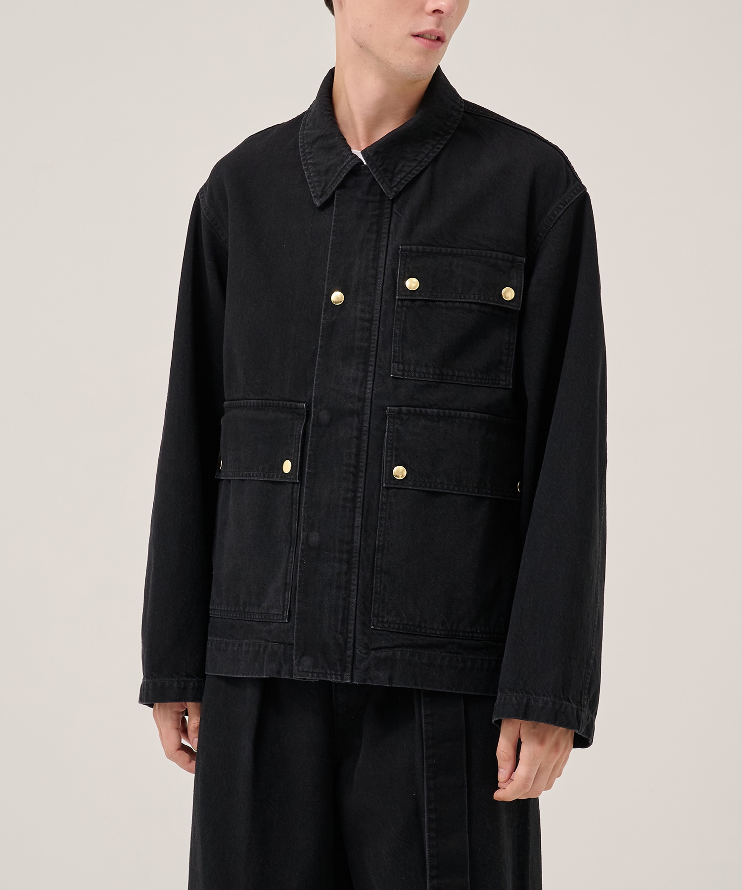 Big Flap Pocket Bow Tie Denim Jacket CULLNI