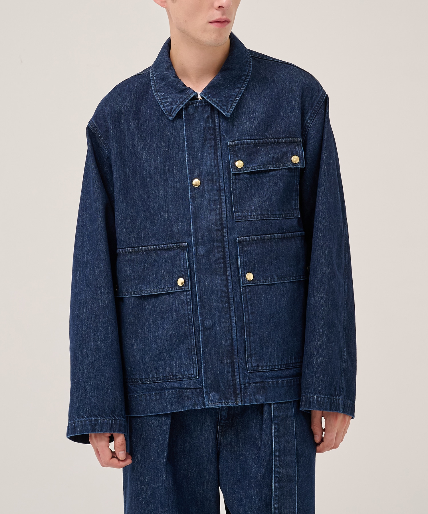 Big Flap Pocket Bow Tie Denim Jacket CULLNI