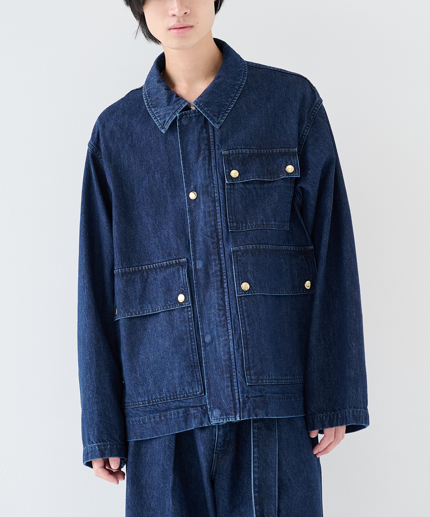 Big Flap Pocket Bow Tie Denim Jacket CULLNI