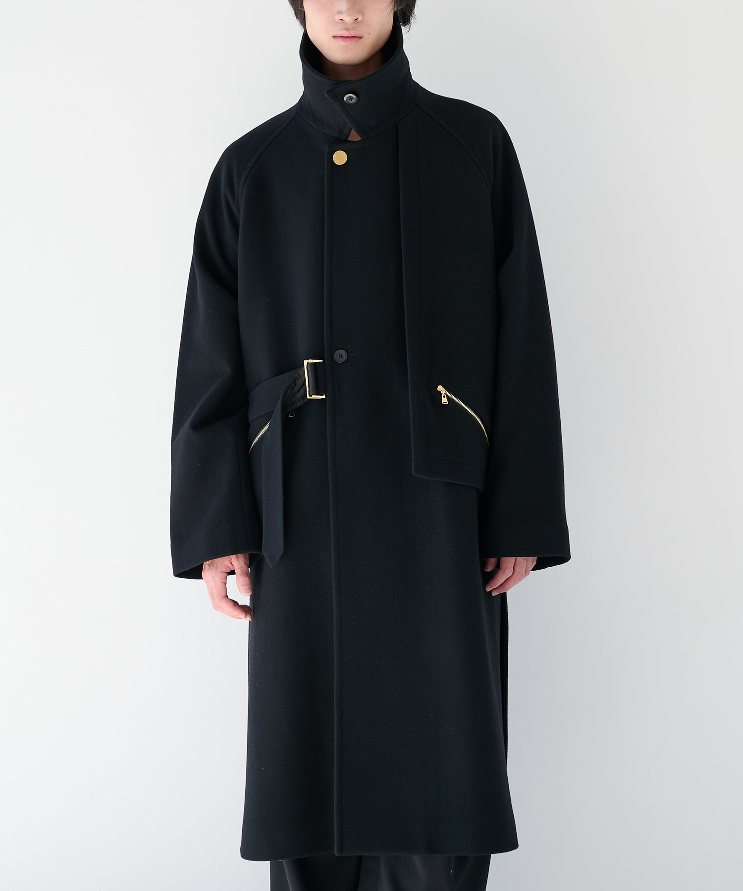 別注 Soutien Collar Tie Locken coat CULLNI