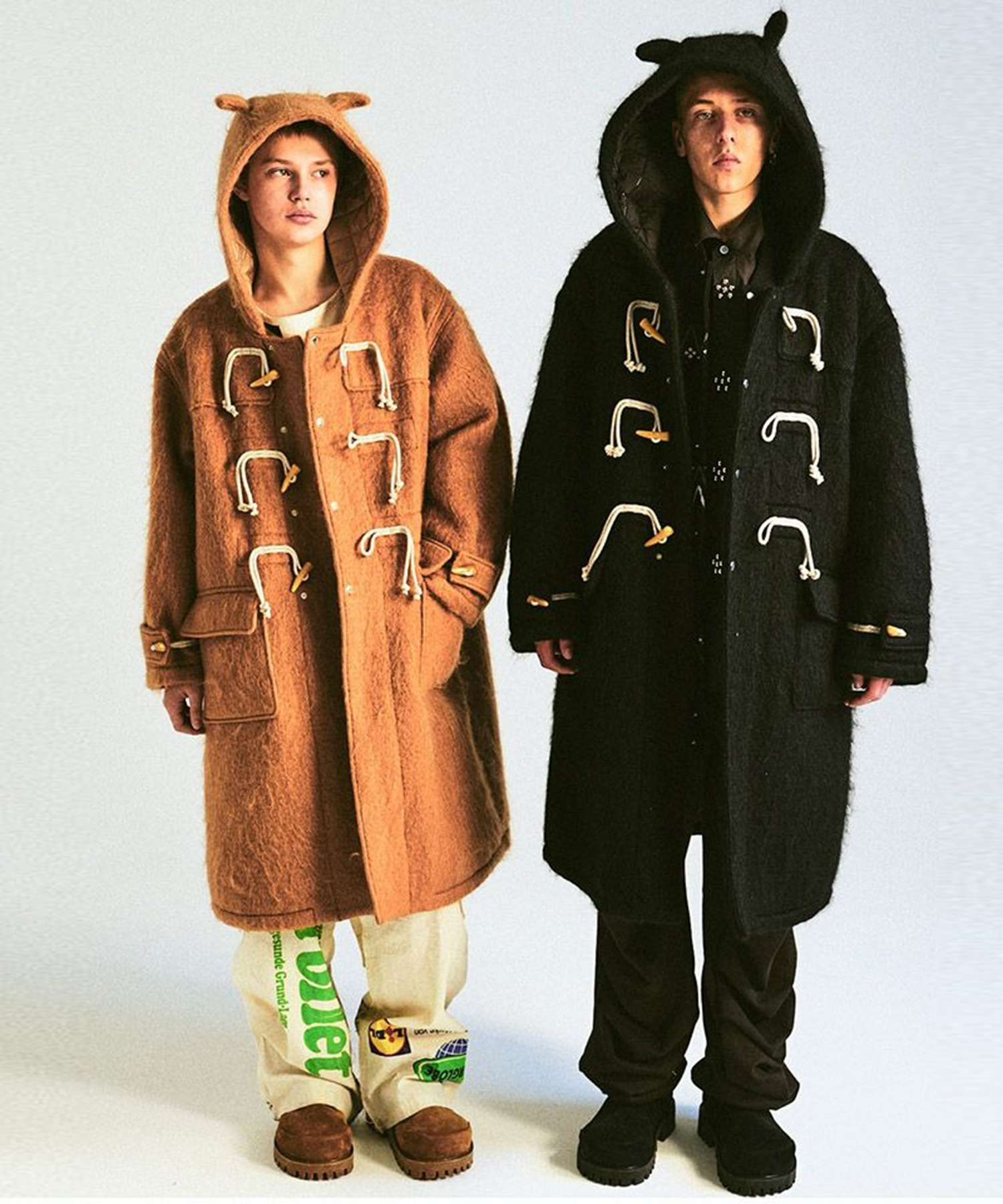 DEVILS EAR HOODIE SHAGGY DUFFLECOAT DISCOVERED