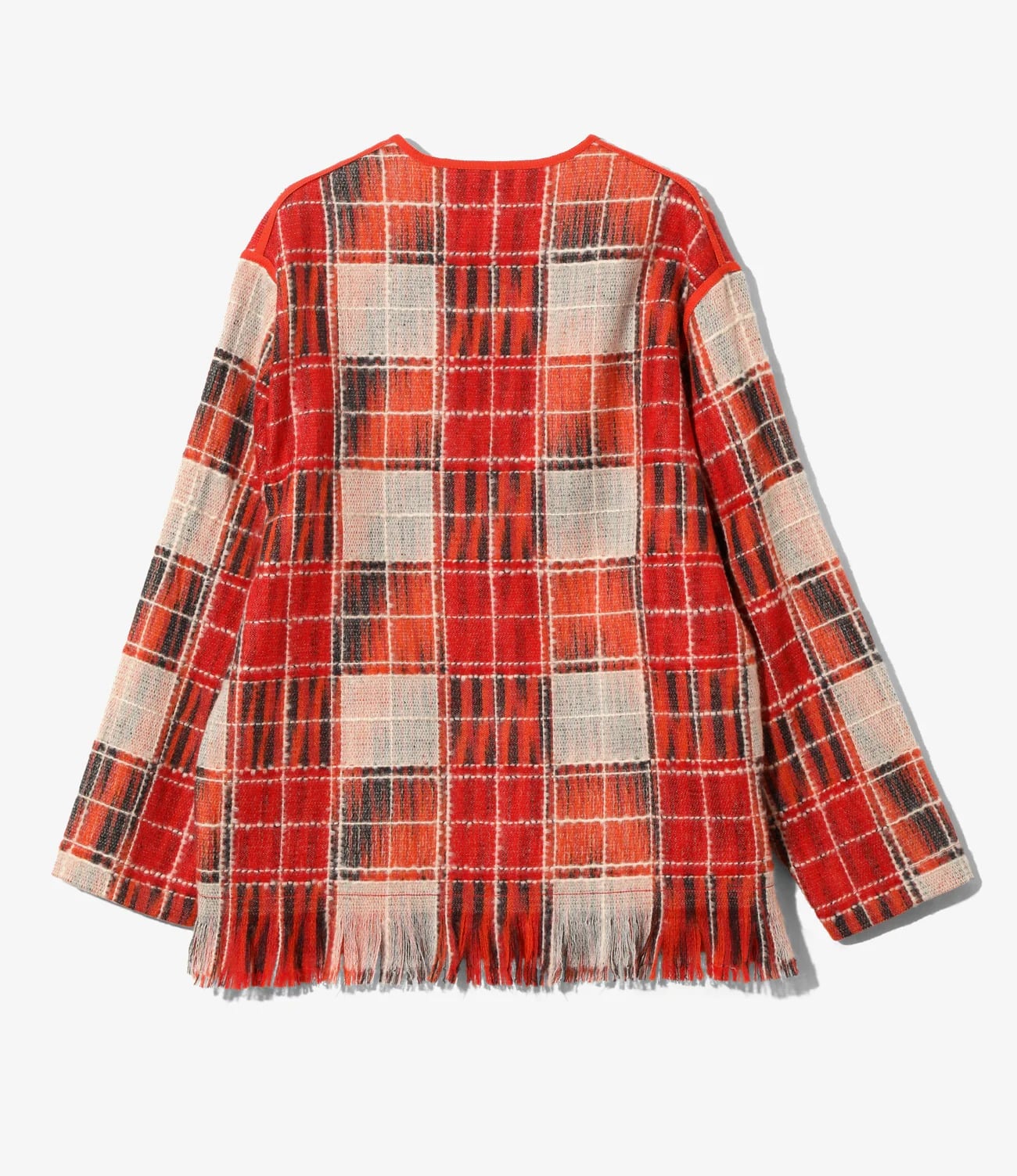 Fringe Cardigan - Wool Plaid NEEDLES