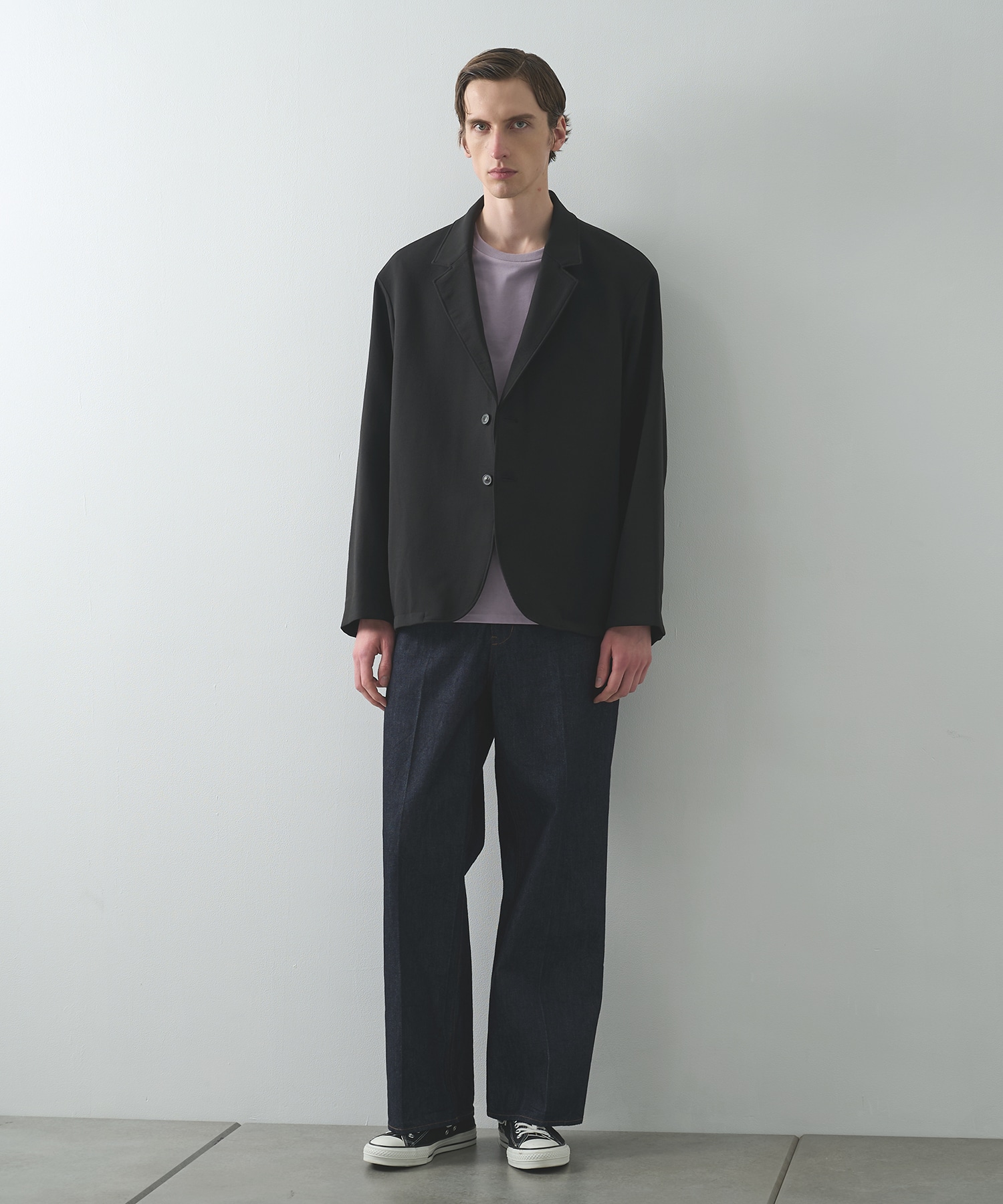 STUDIOUSセットアップ ブラック　M size STUDIOUS（ステュディオス） スラックス NO SEASON WASHABLEWOOL