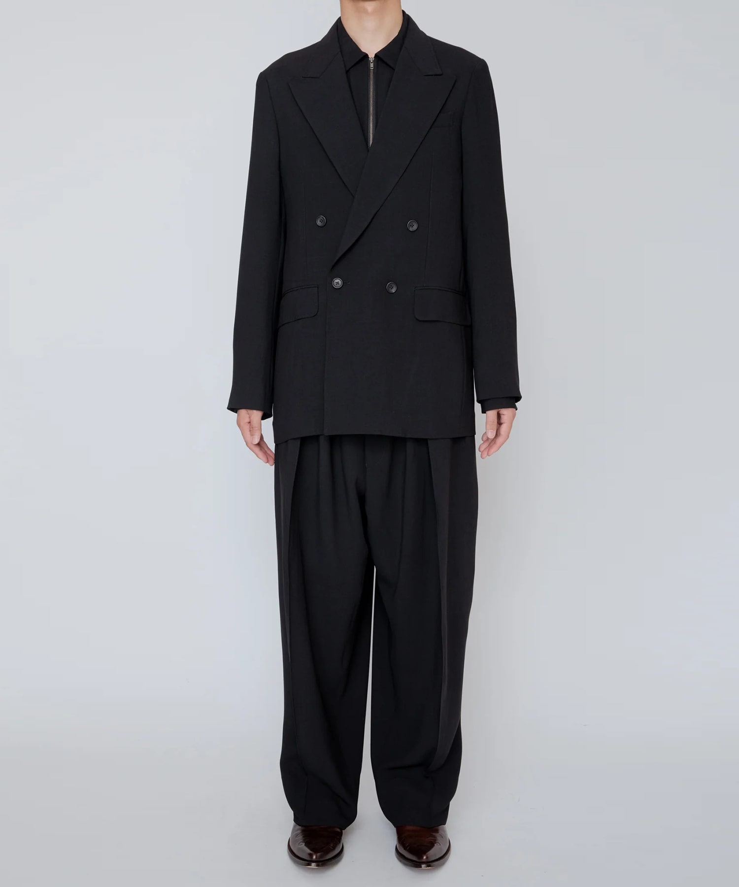 MELANGE TWILL DOUBLE BREASTED JACKET RAINMAKER