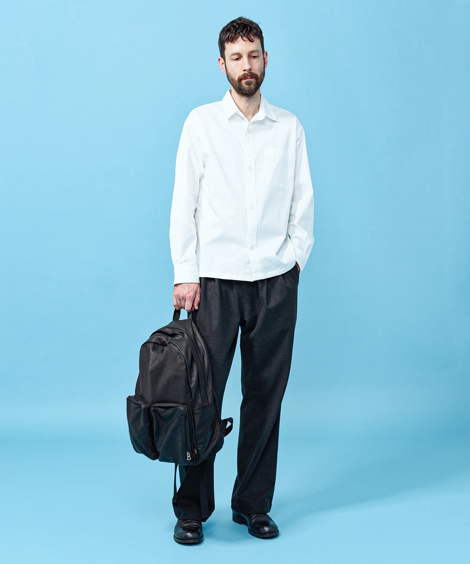 IMPERMA-LEATHER /URBAN DAY PACK MR.OLIVE