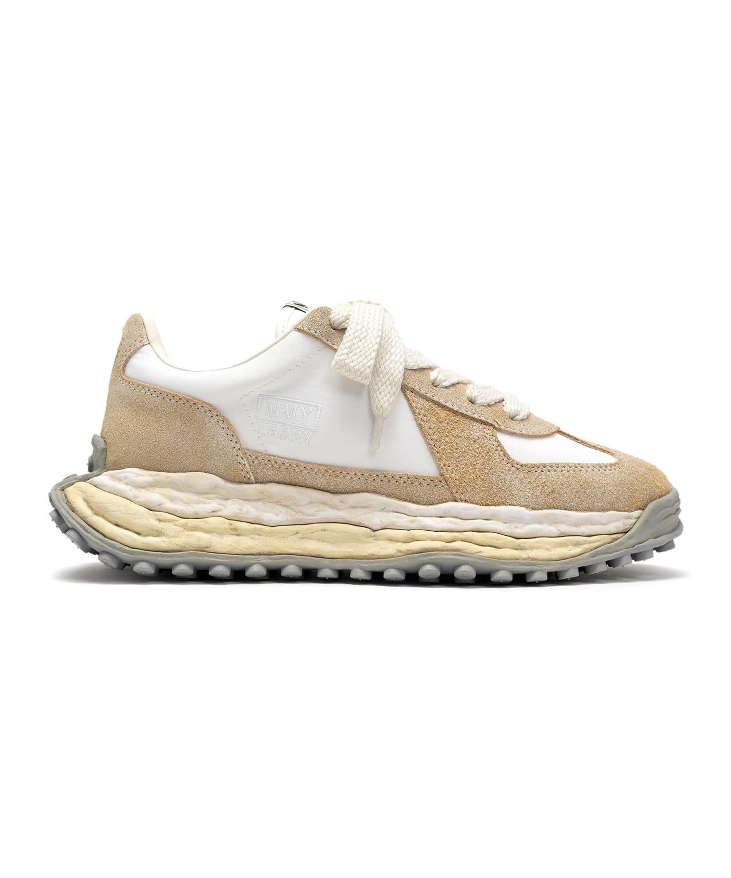 LARRY OG Sole Vintage Mix Material Low-top Sneaker Maison MIHARA YASUHIRO