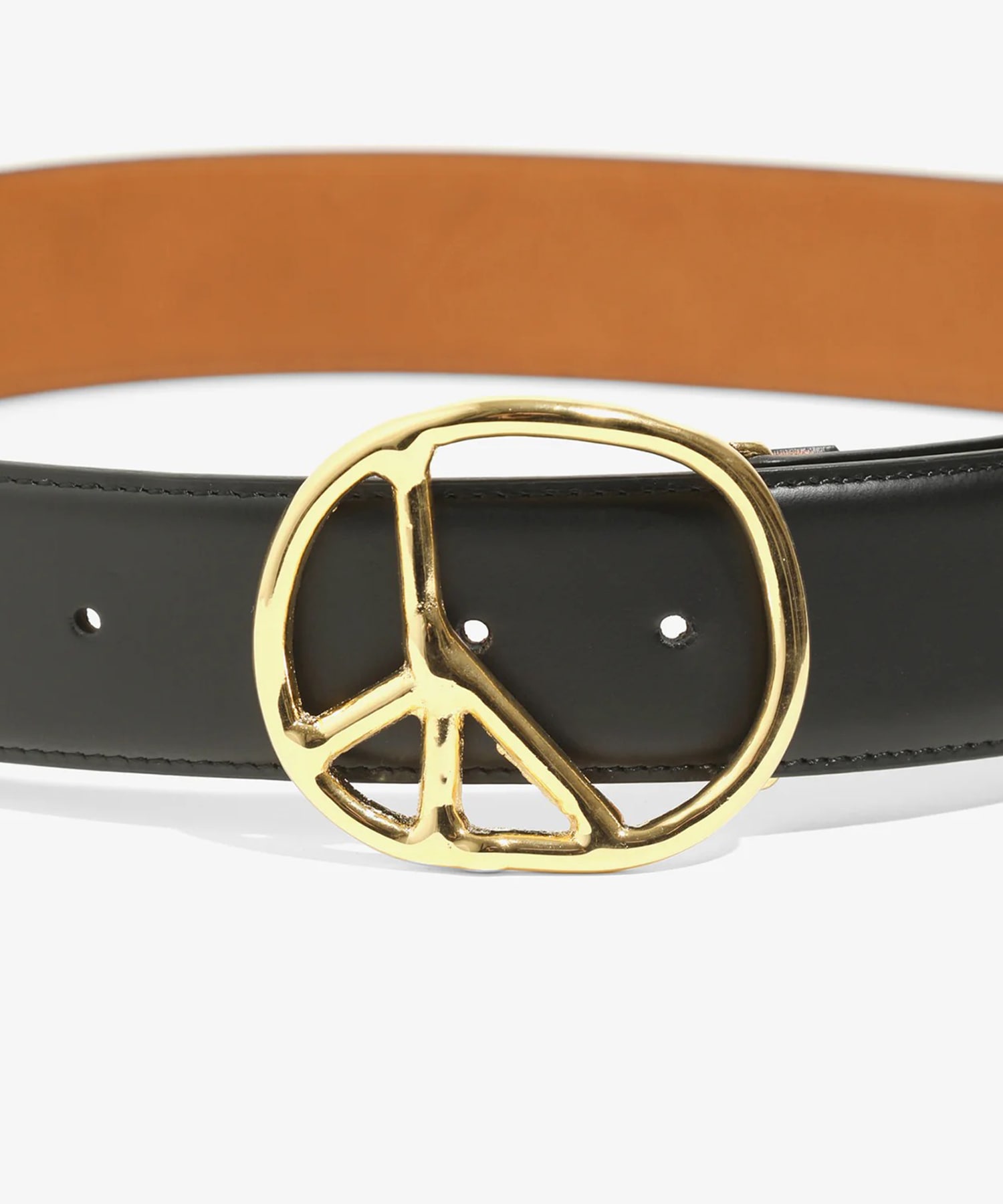 Peace Buckle Belt - Steer Lthr. NEEDLES