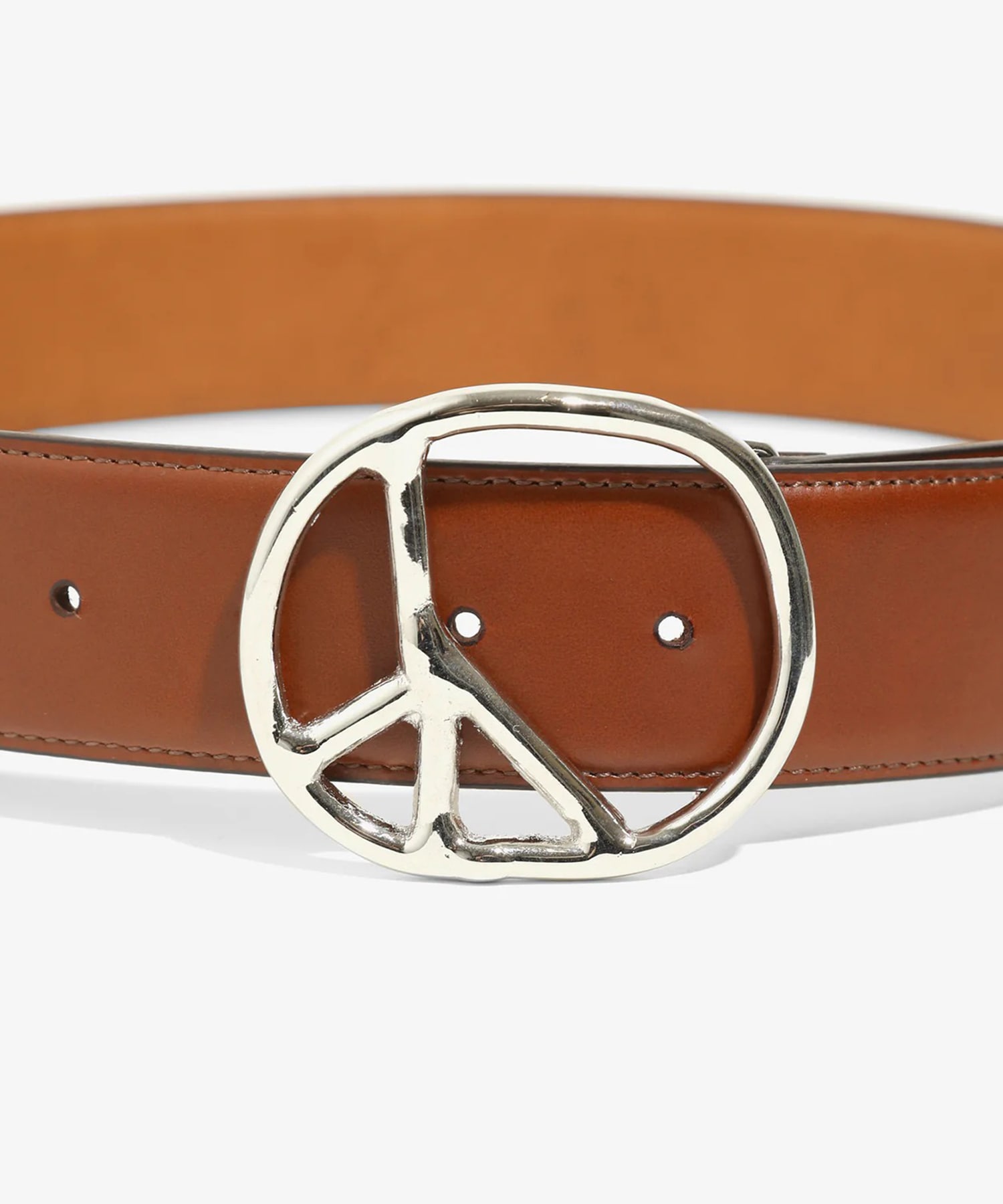 Peace Buckle Belt - Steer Lthr. NEEDLES