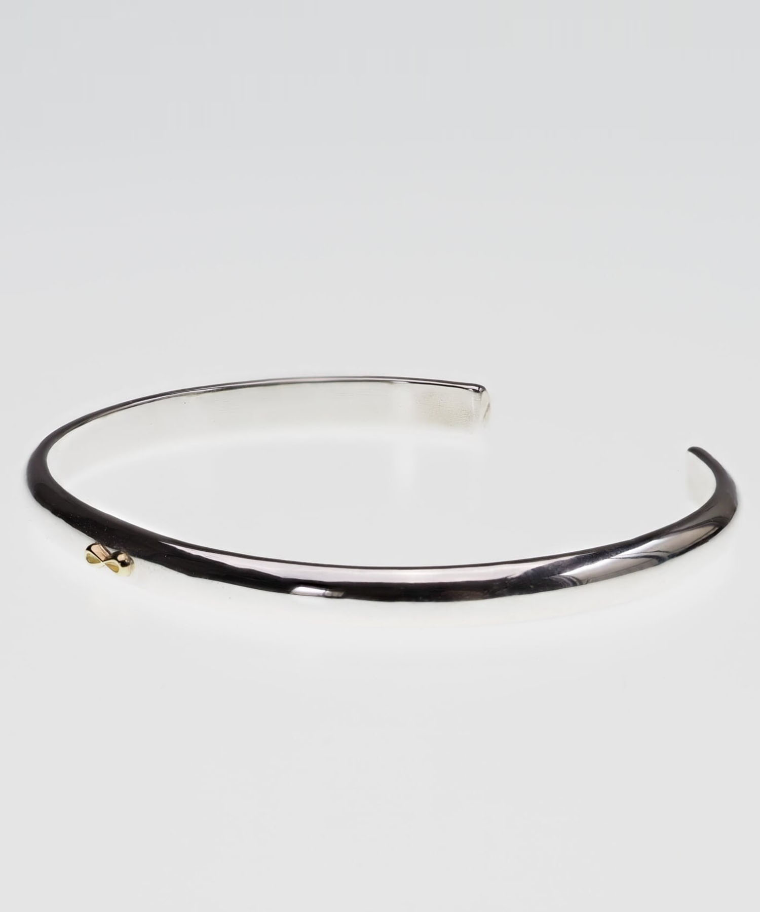 BN-011 K18マーク付き甲丸バングル　5mm WAKAN SILVER SMITH