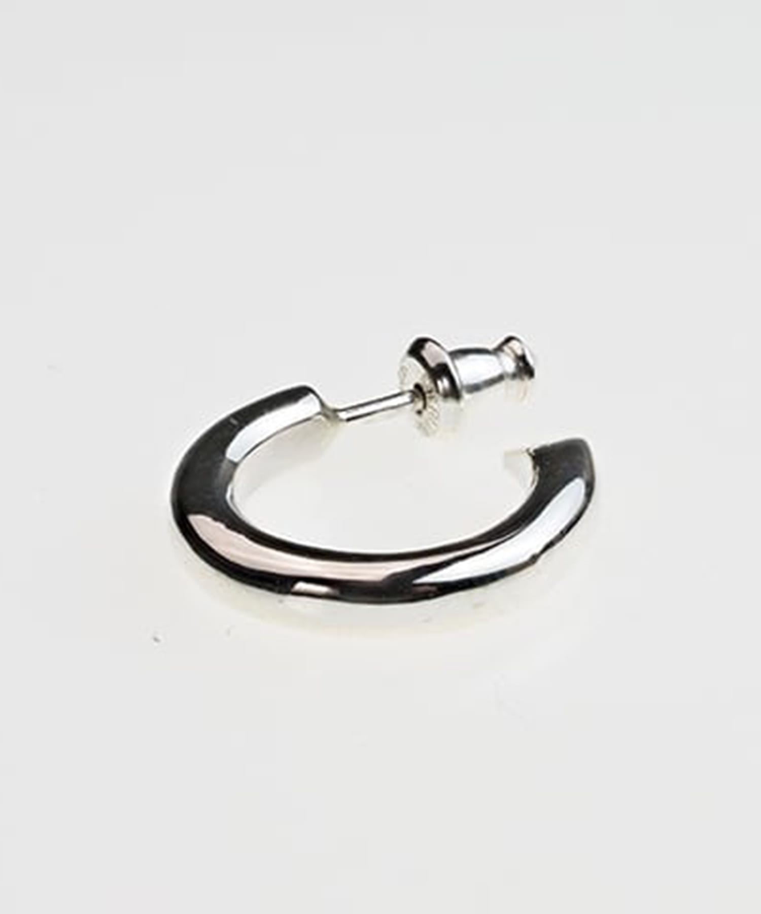 PI-002 Round earring (Small)　線径3.5mm (左耳用) WAKAN SILVER SMITH