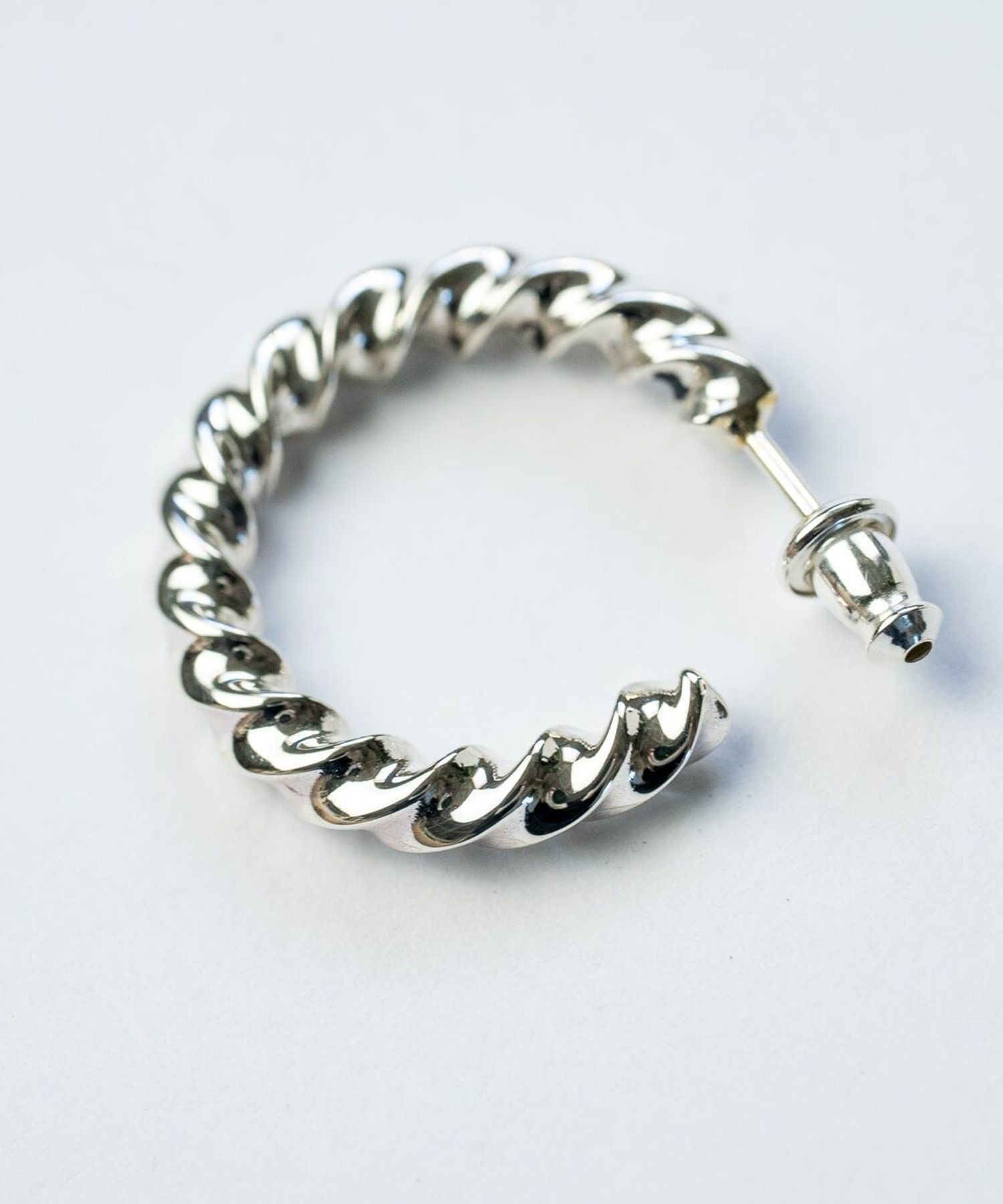 PI-007 　Twist earring　(Large) WAKAN SILVER SMITH