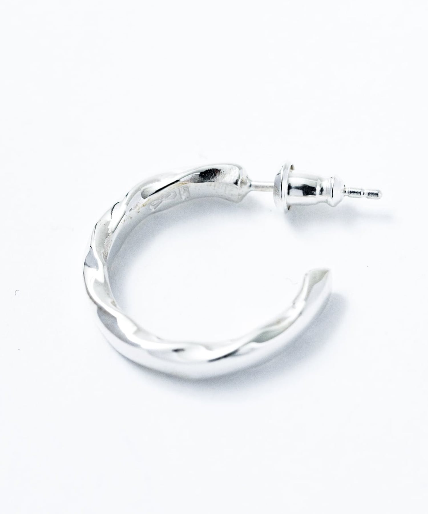 PI-010 Side twist earring (Large) WAKAN SILVER SMITH