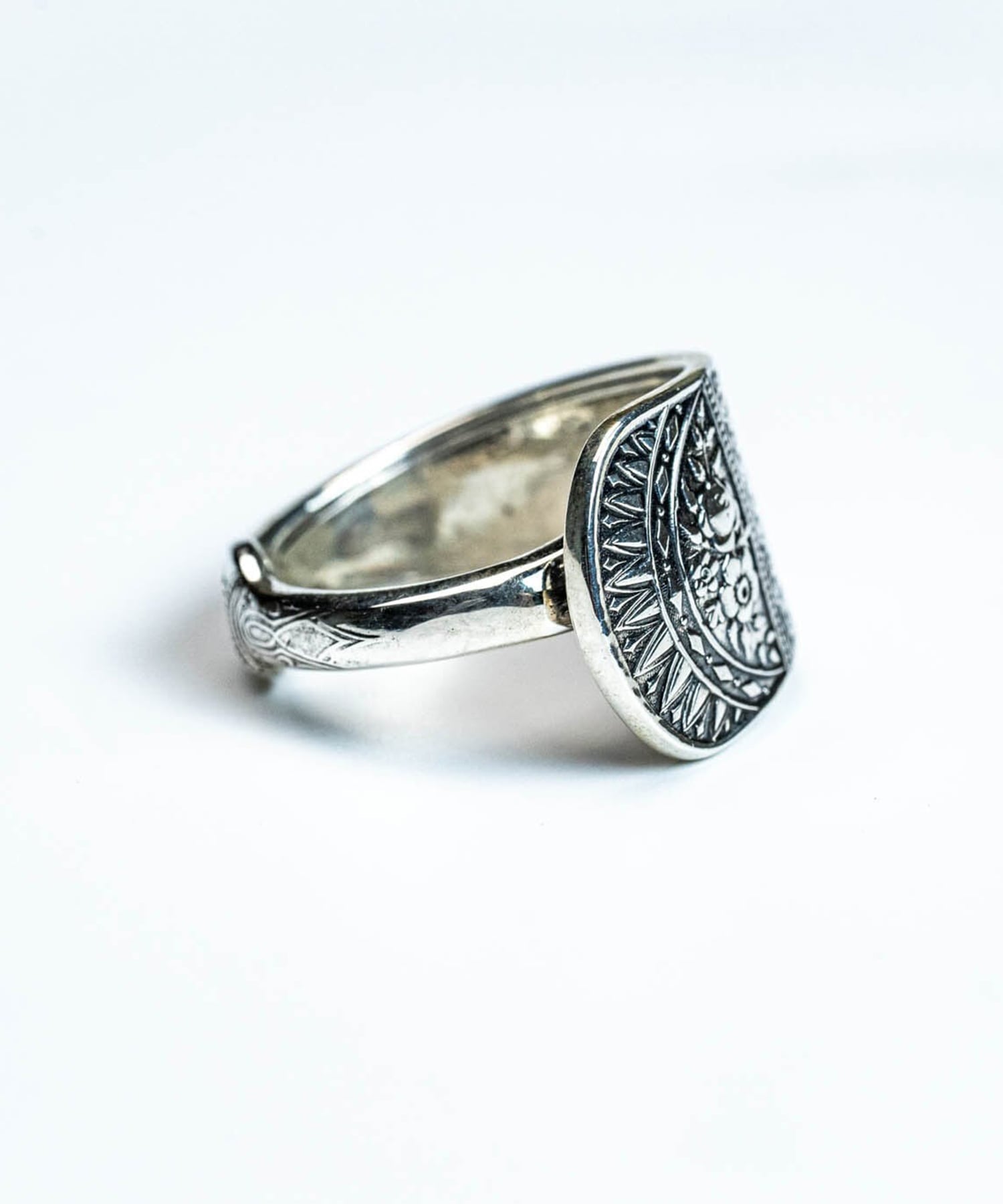 R-052 Cutlery Butter Knife Ring　(燻し仕上げ) WAKAN SILVER SMITH