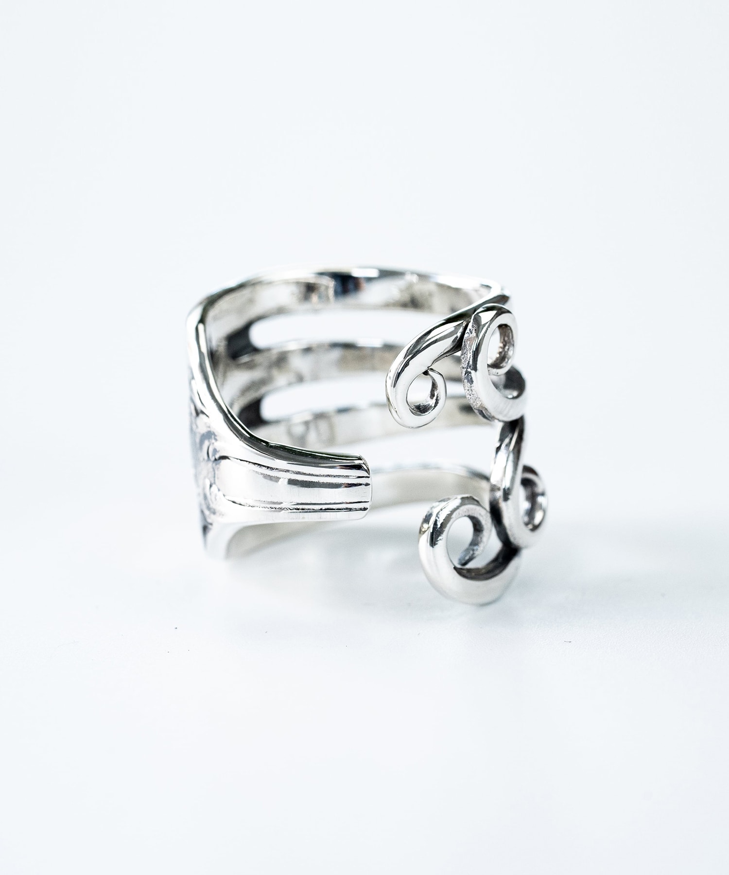 R-056 Antique fork ring WAKAN SILVER SMITH
