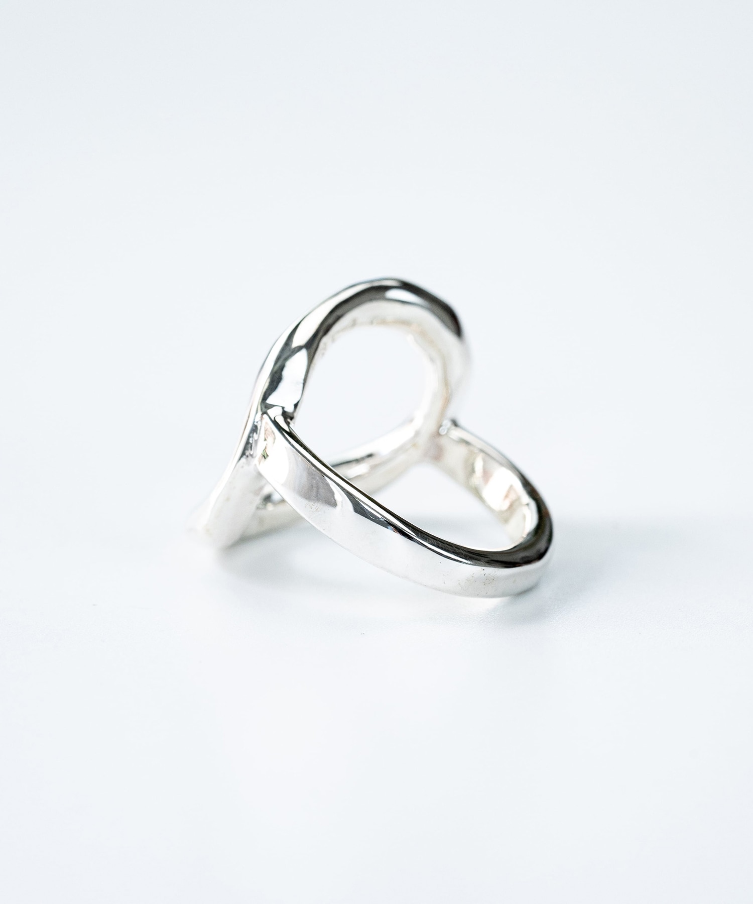 R-061 See through curve ring M WAKAN SILVER SMITH