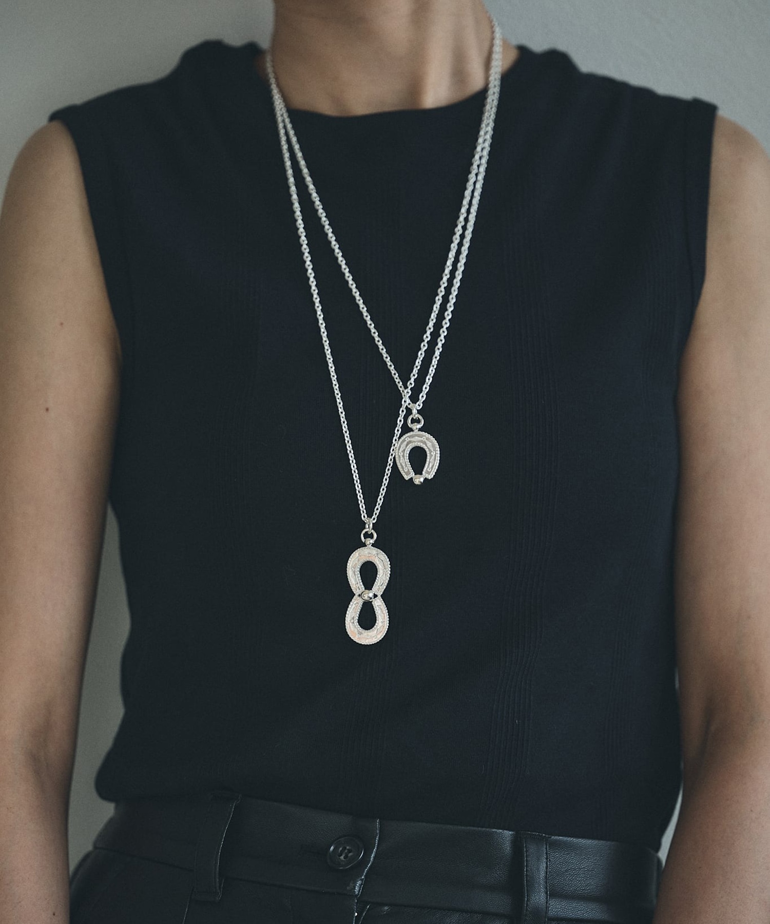 C-046 Spirit Horseshoe necklace (double) (70cm) WAKAN SILVER SMITH