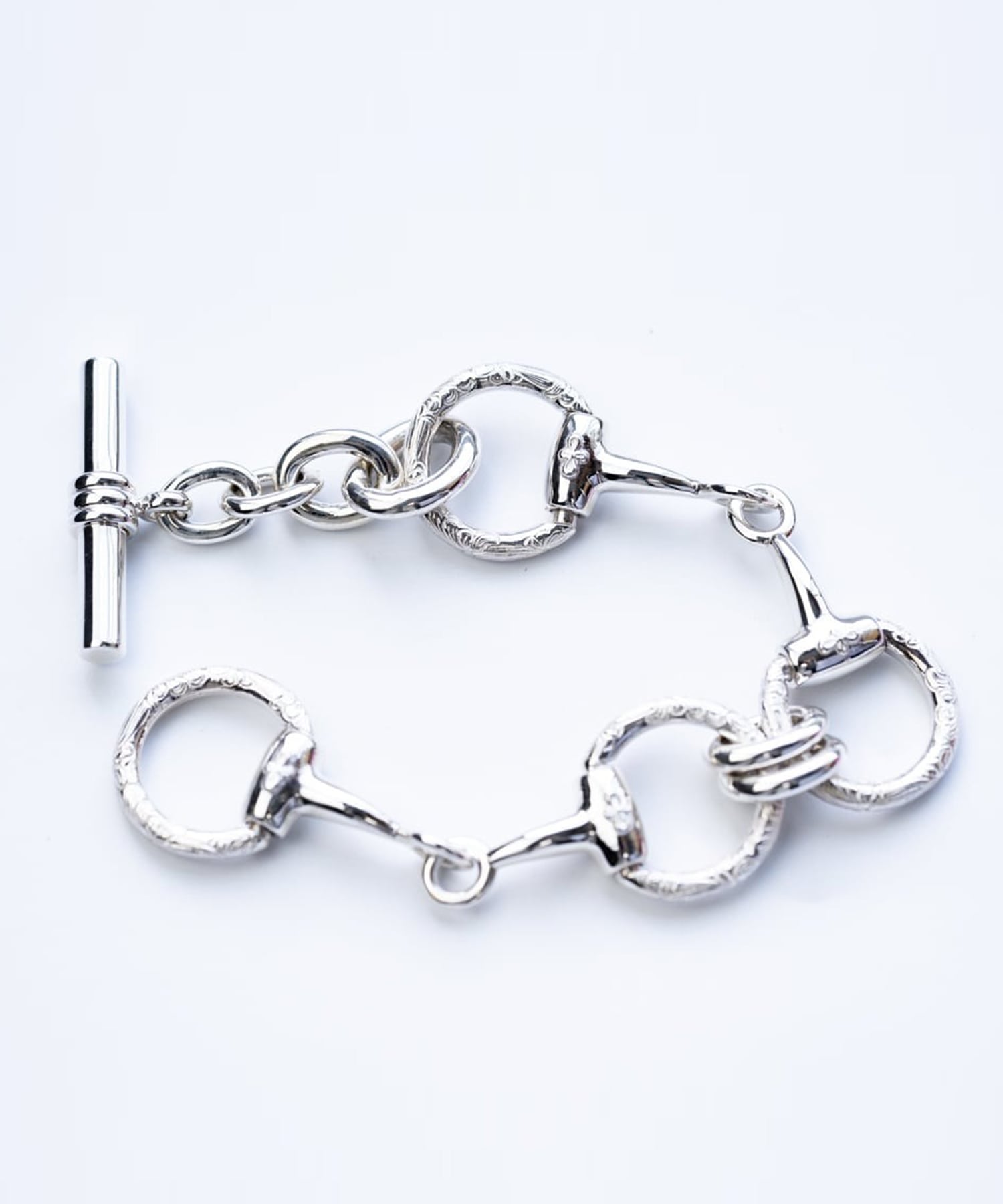 BN-080 Horse bit bracelet double WAKAN SILVER SMITH
