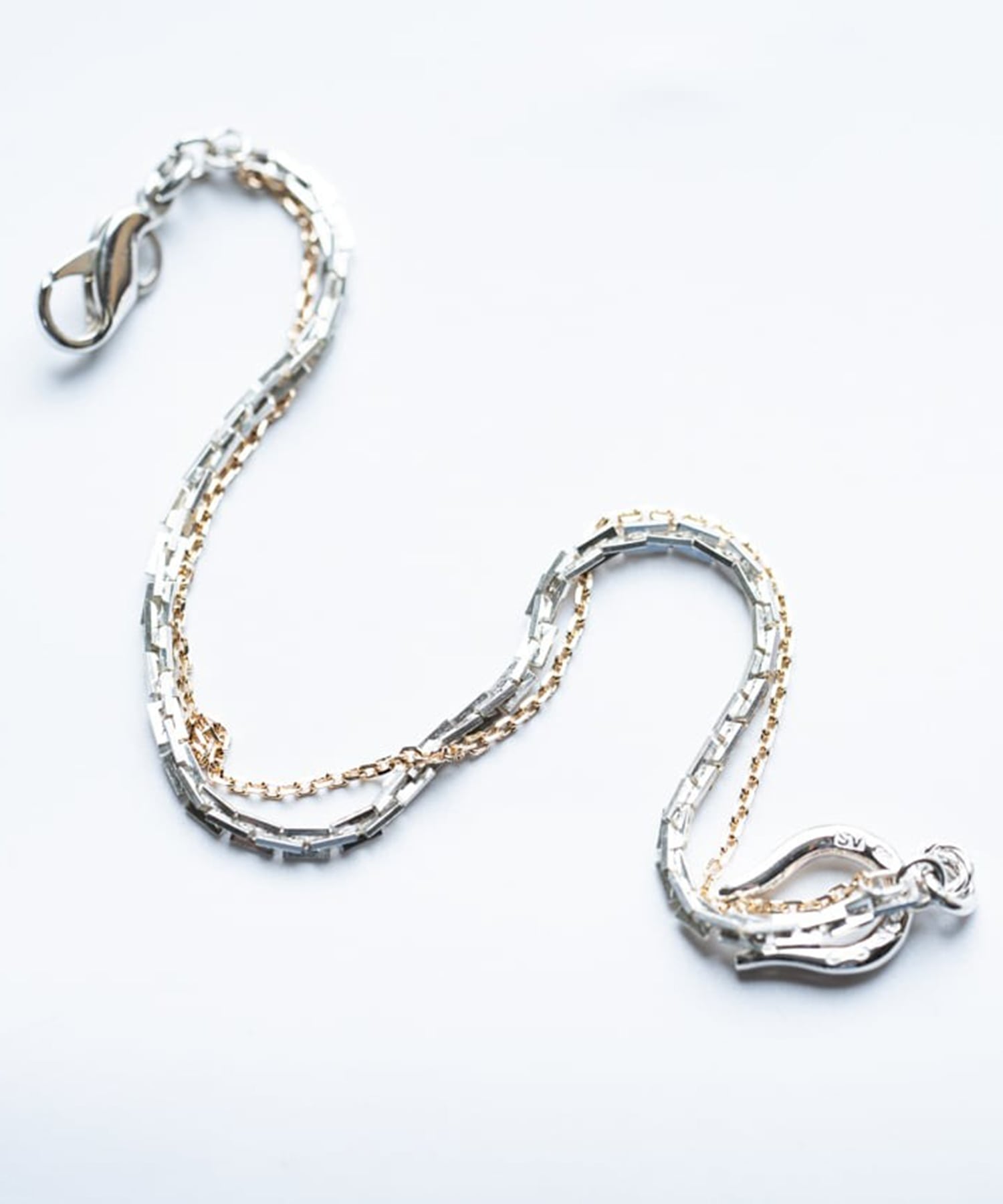 BN-092 K10 Horse shoe combination bracelet (TYPE B) WAKAN SILVER SMITH