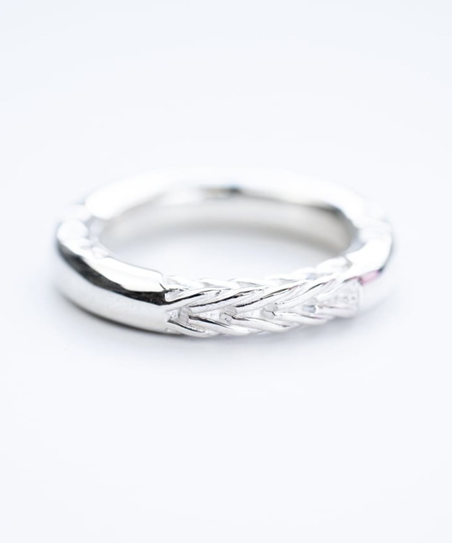 R-084 Braided silver ring WAKAN SILVER SMITH