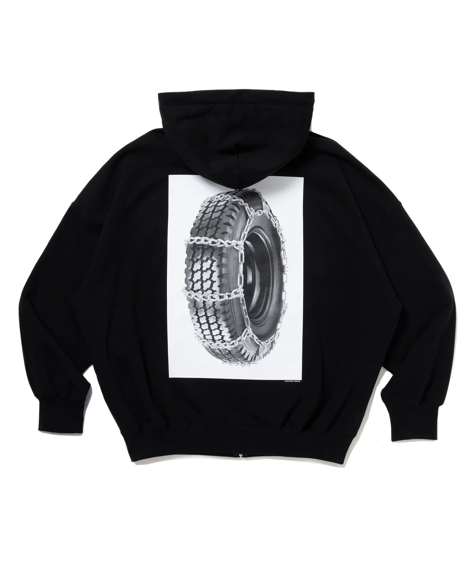 Print Sweat Zip Hoodie Tire with Chains COOTIE PRODUCTIONS