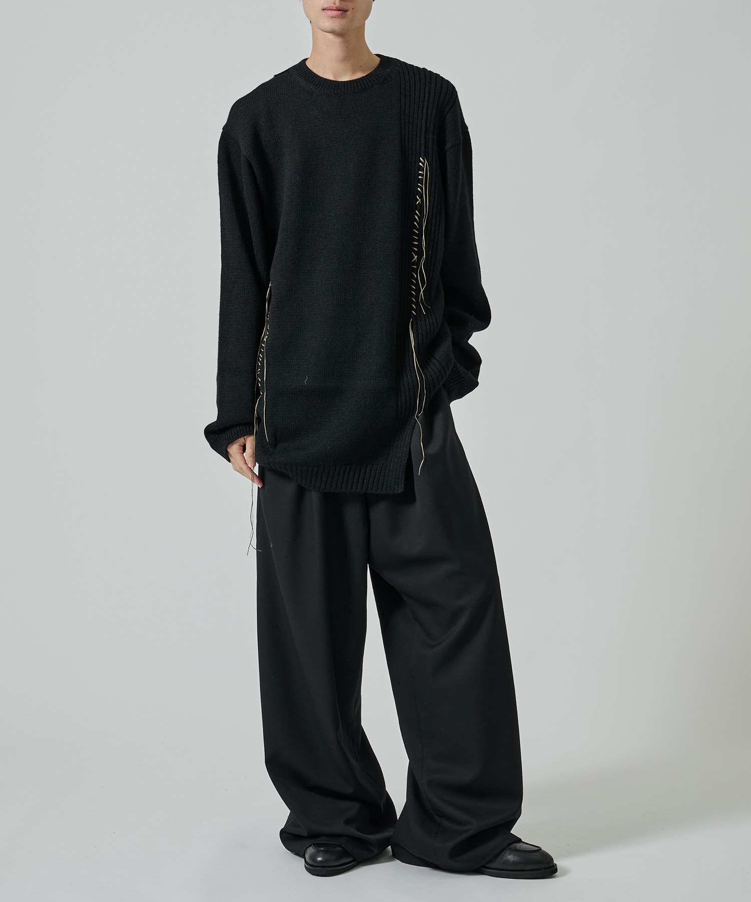 5G1P天竺刺繍丸首 Yohji Yamamoto