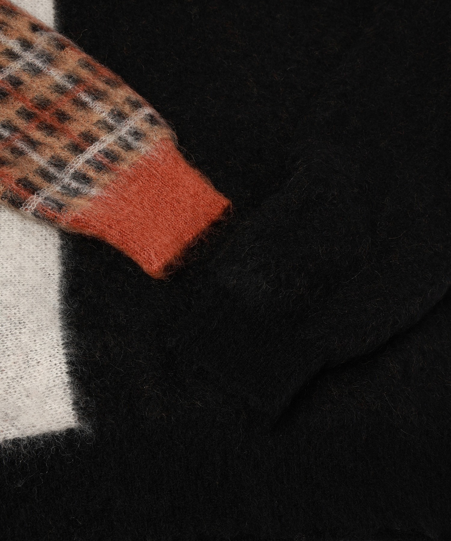 CULLNI for DAKS LONDON Asymmetrical Mohair Shaggy Pullover Knit CULLNI