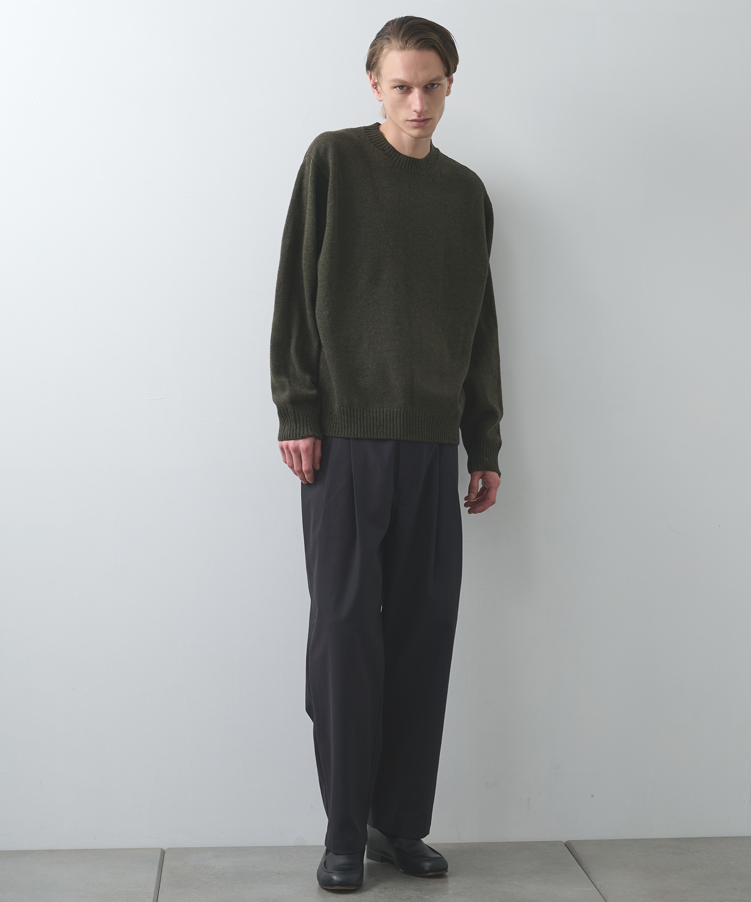 Punched shetland sweater STILL BY HAND