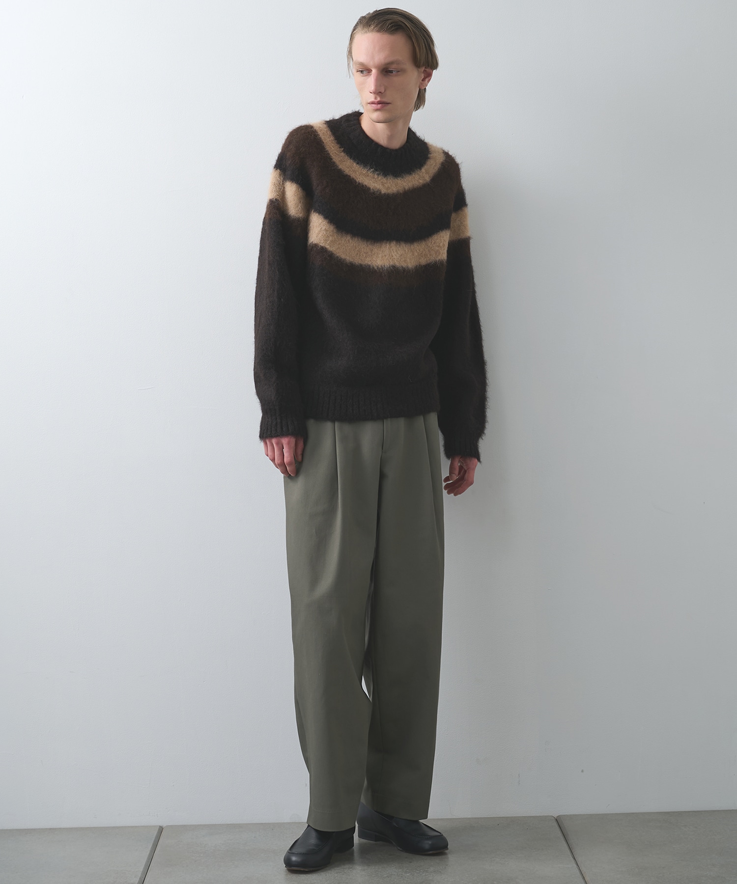 ALPACA BRUSHED STRIPED JUMPER MARKAWARE/marka