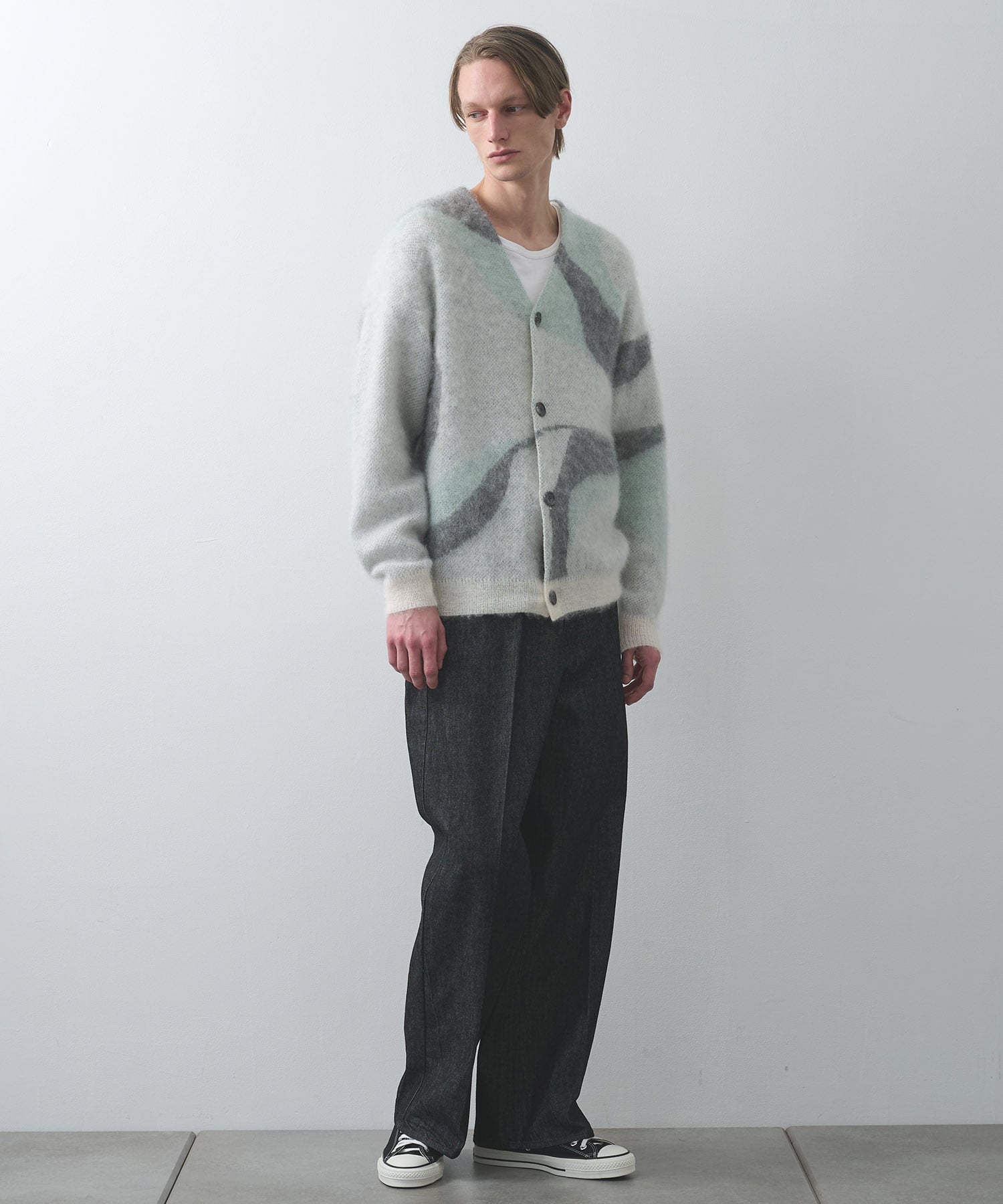 別注 Mohair Jacquard Cardigan WRAPINKNOT