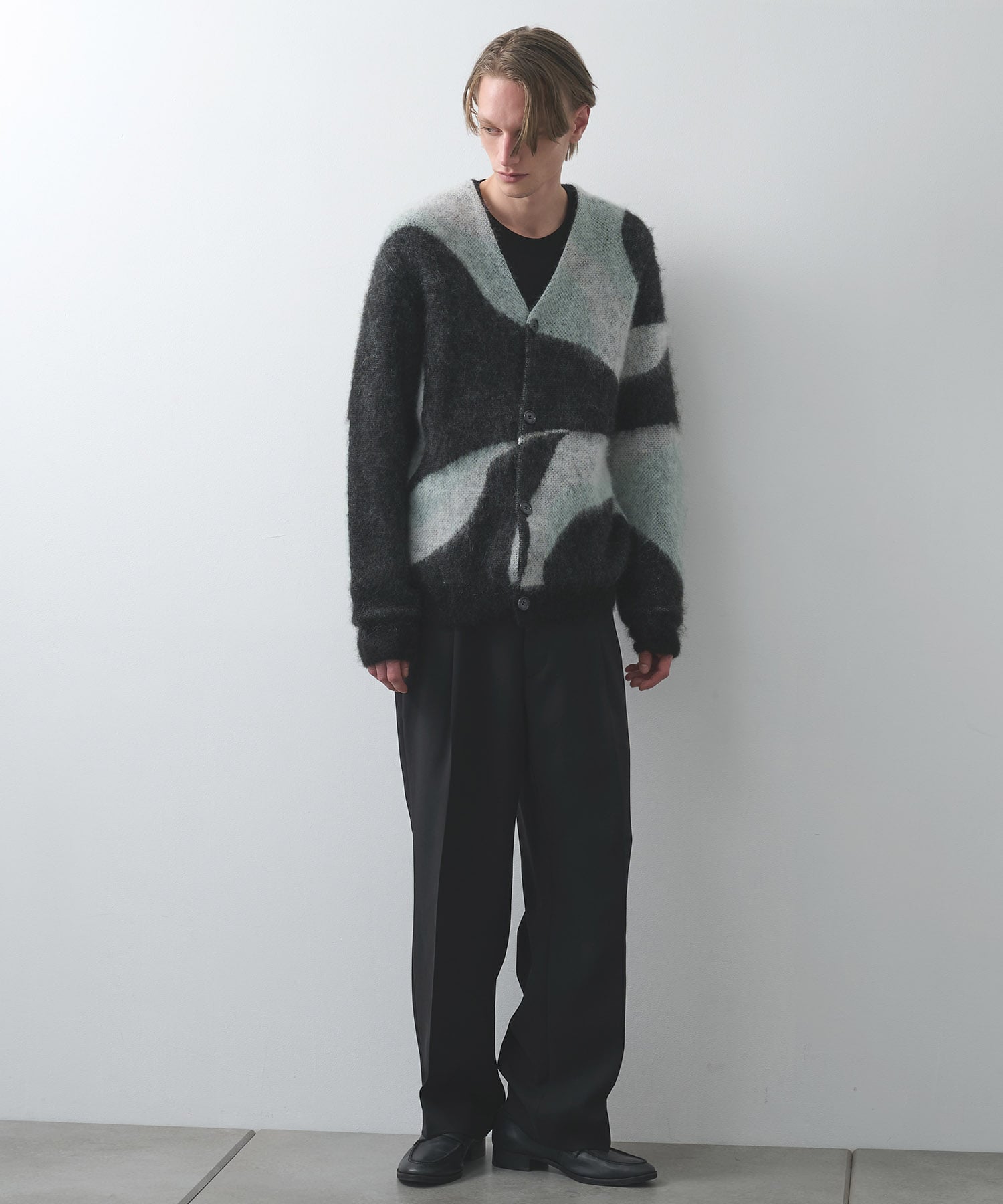 別注 Mohair Jacquard Cardigan WRAPINKNOT