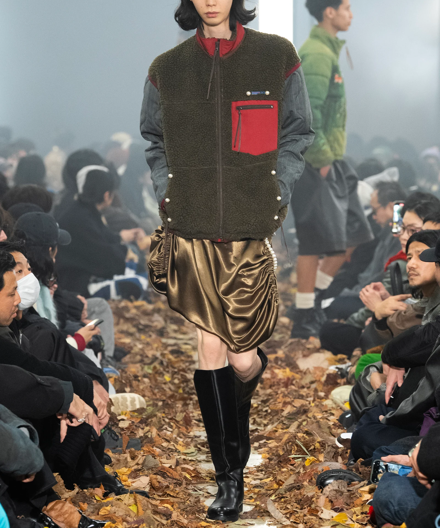 Freece-texture jacket KHOKI