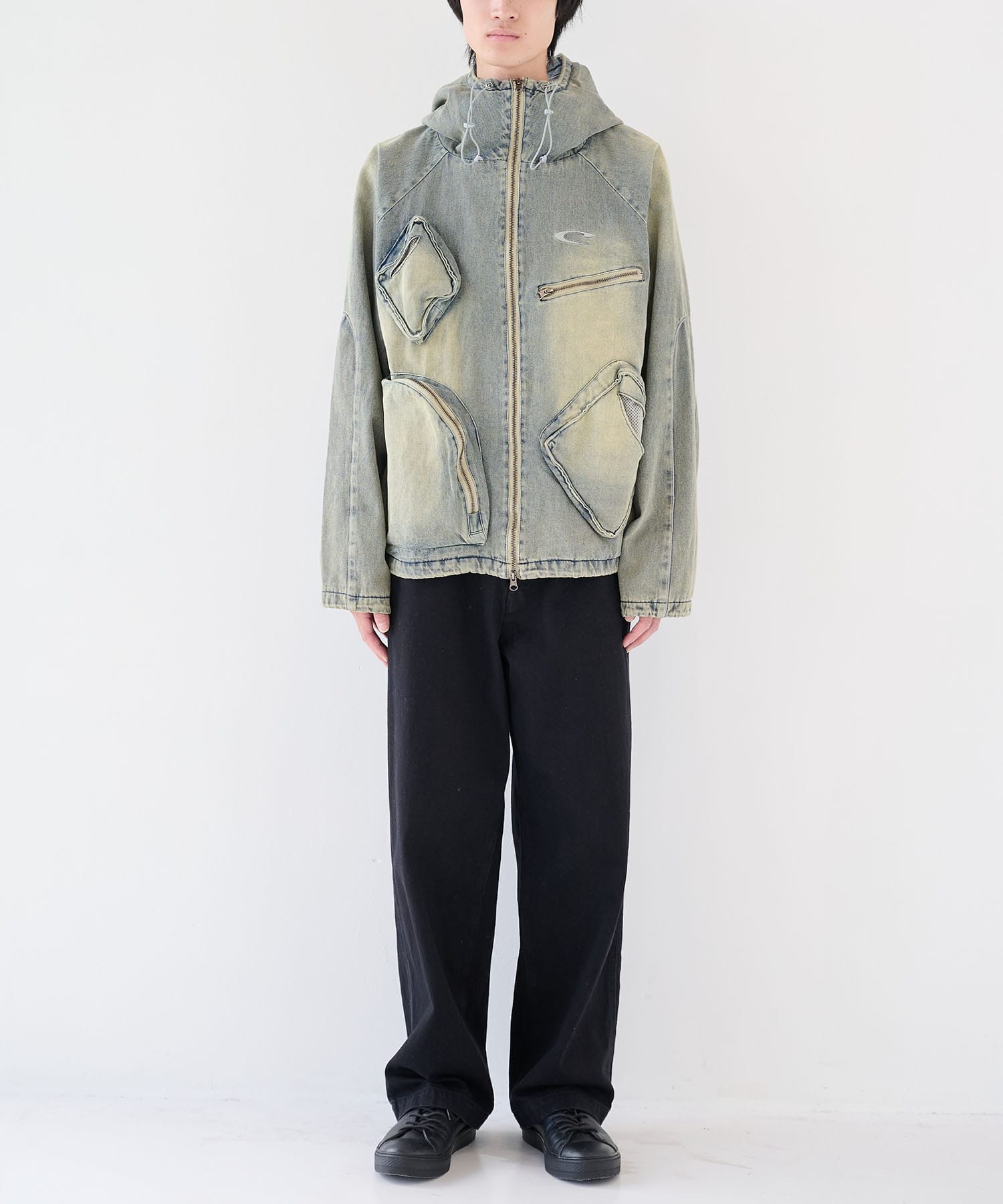 別注 CPG RHOMBUS POCKET FADE DENIM JACKET CPG