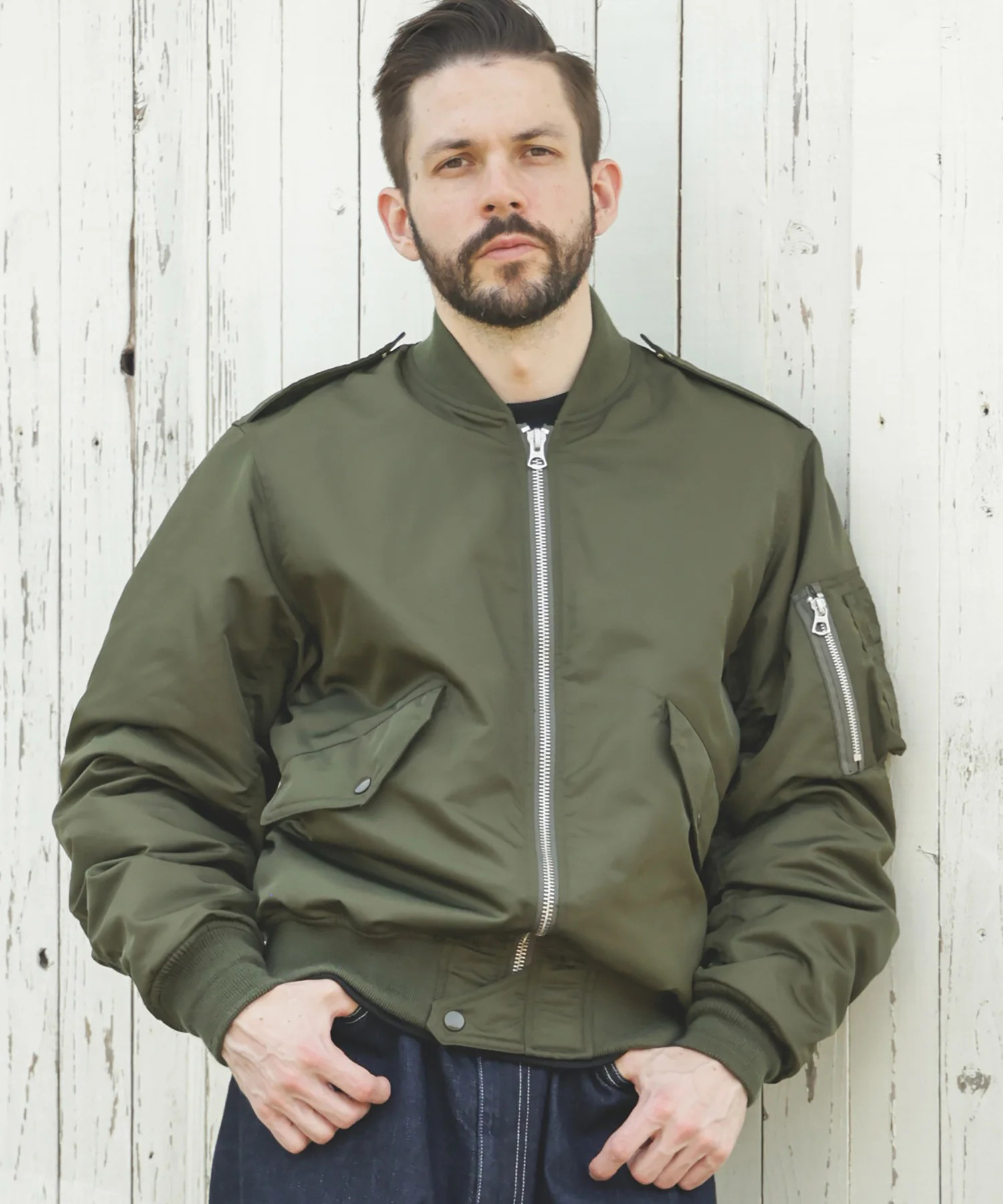 MILITARY NYLON /L-2 FLIGHT JACKET MR.OLIVE