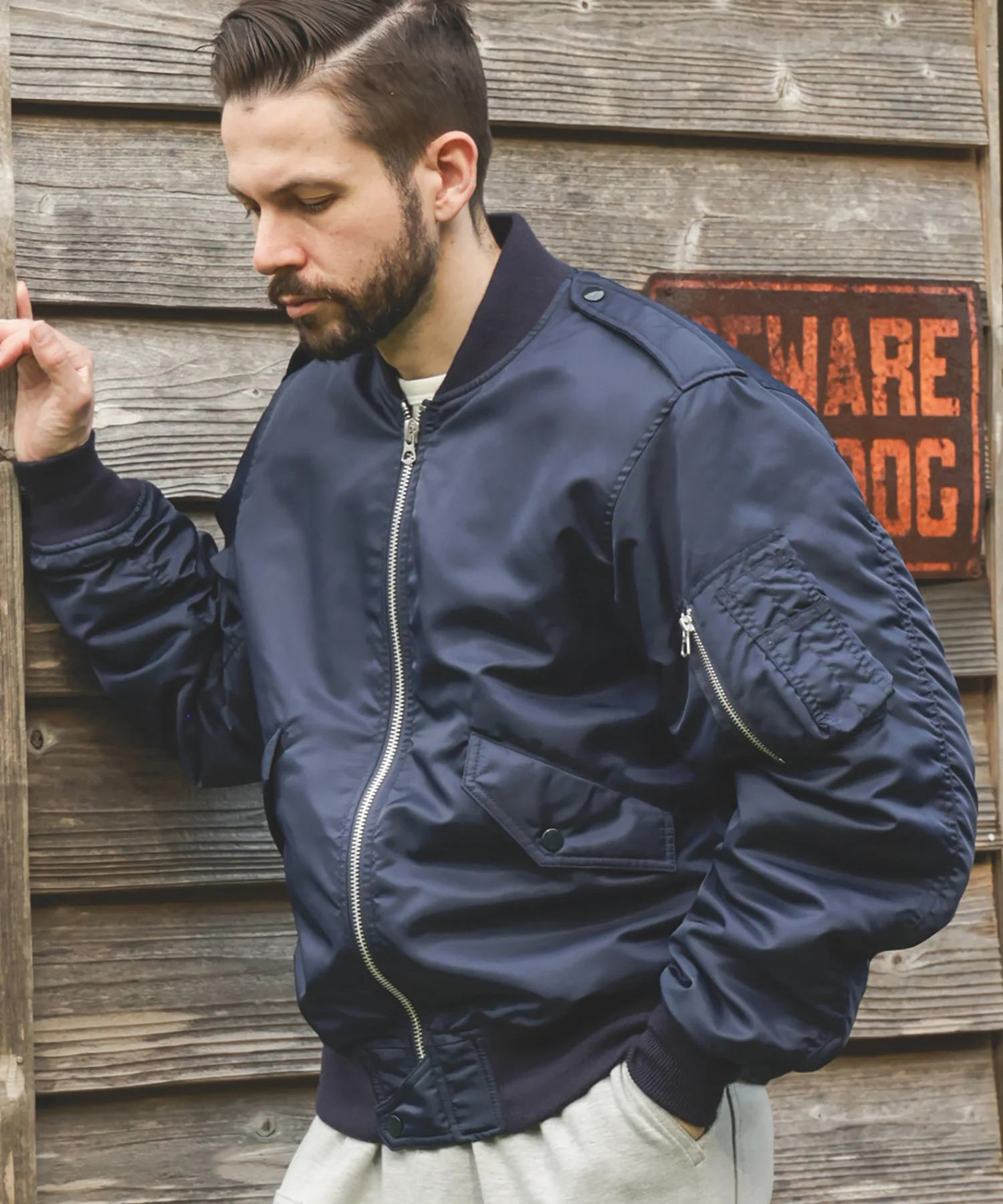 MILITARY NYLON /L-2 FLIGHT JACKET MR.OLIVE