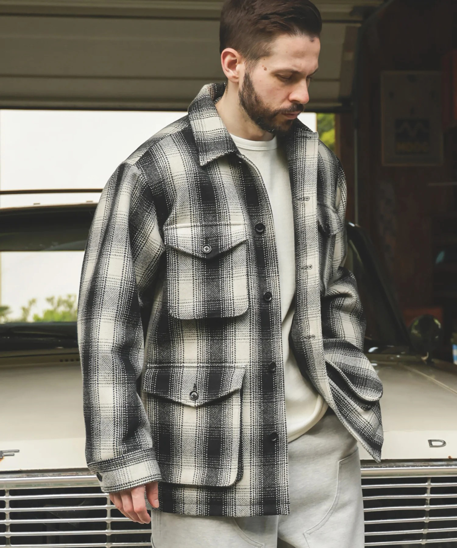 SKOOKUM COLLABORATION /MACKINAW JACKET MR.OLIVE