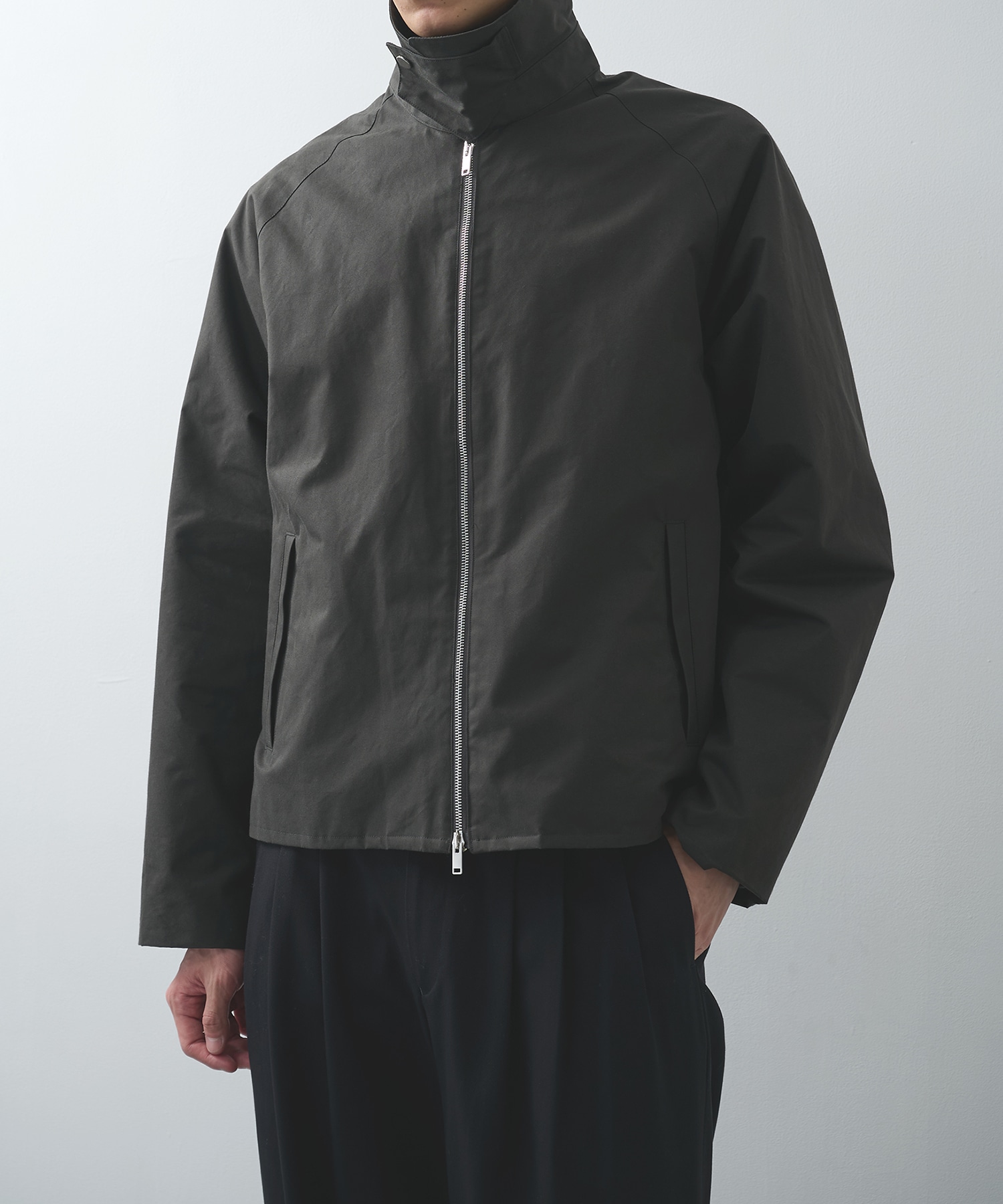 オーガニックコットン ヘビーオールウェザークロス / ジップアップジャケット MARKAWARE/marka