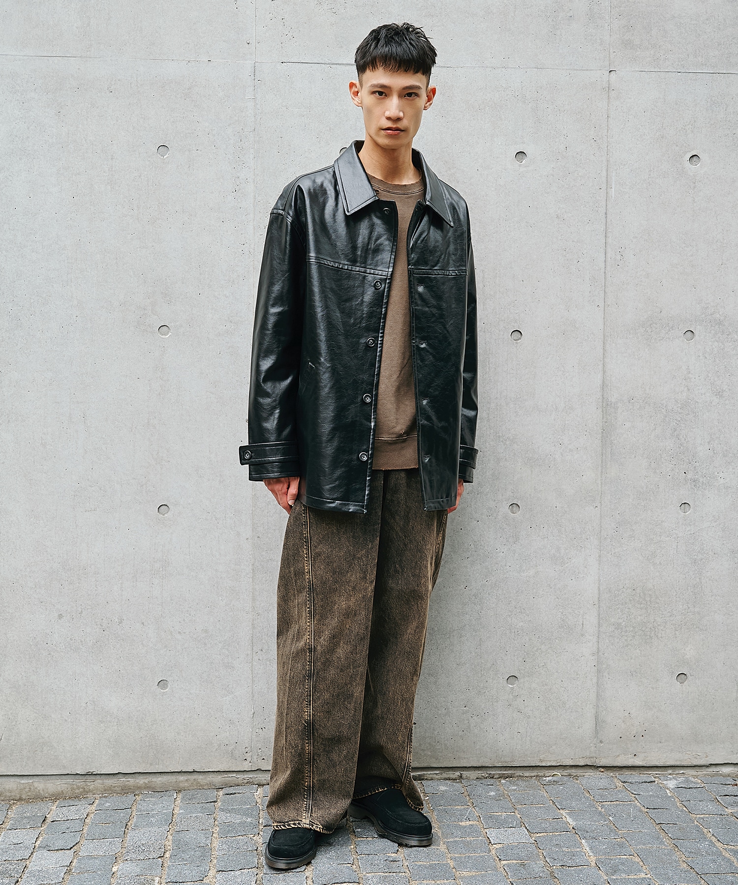 別注 FAKE LEATHER CAR COAT JieDa