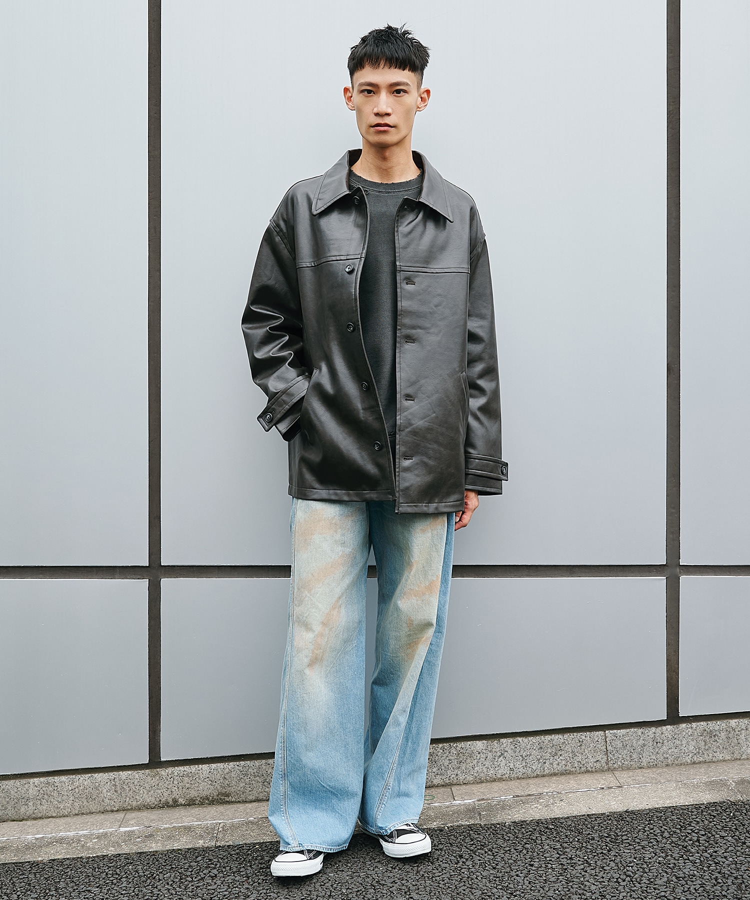 別注 FAKE LEATHER CAR COAT JieDa