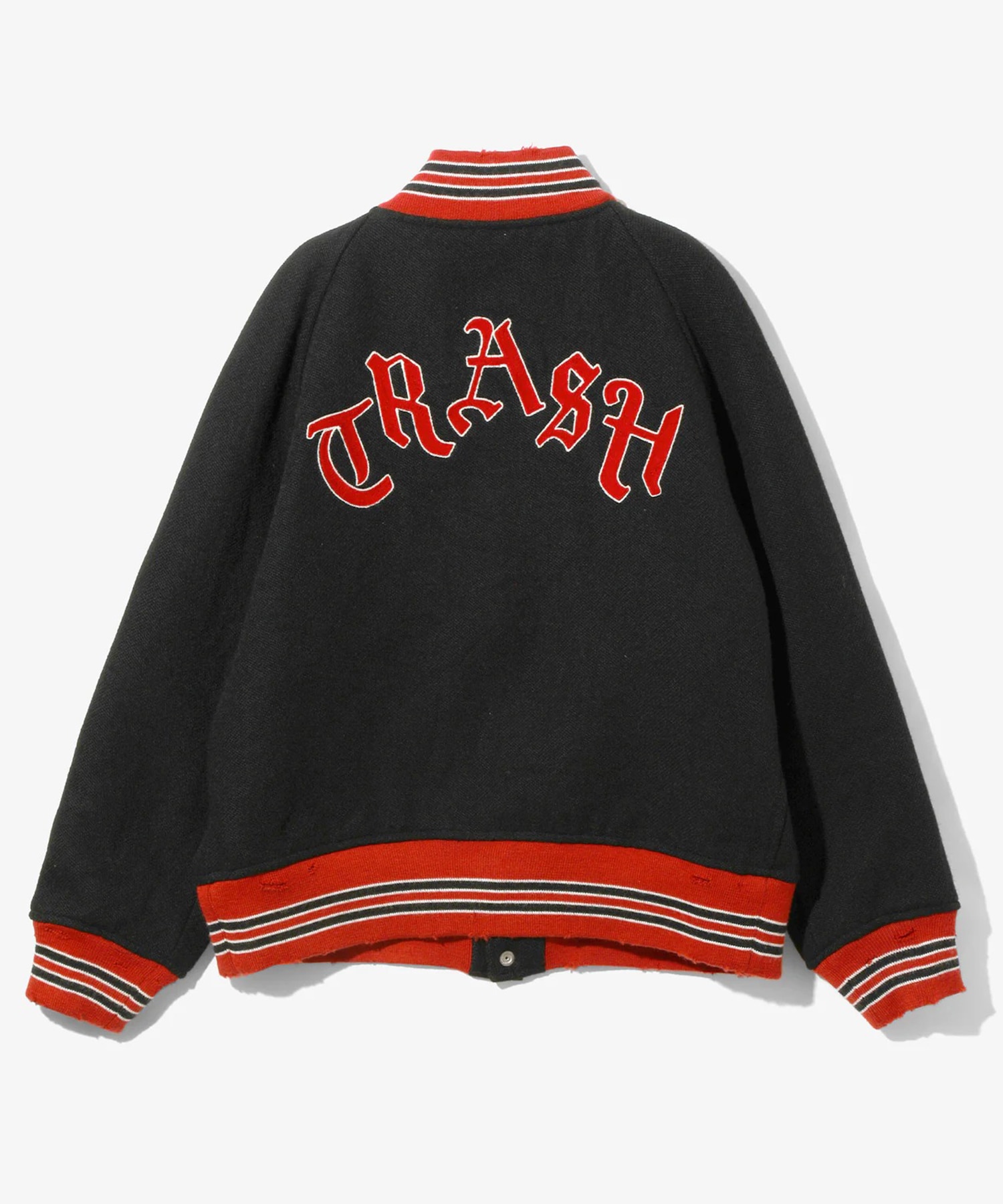 Deconstructed Lettered Jacket - Wool Melton NEEDLES