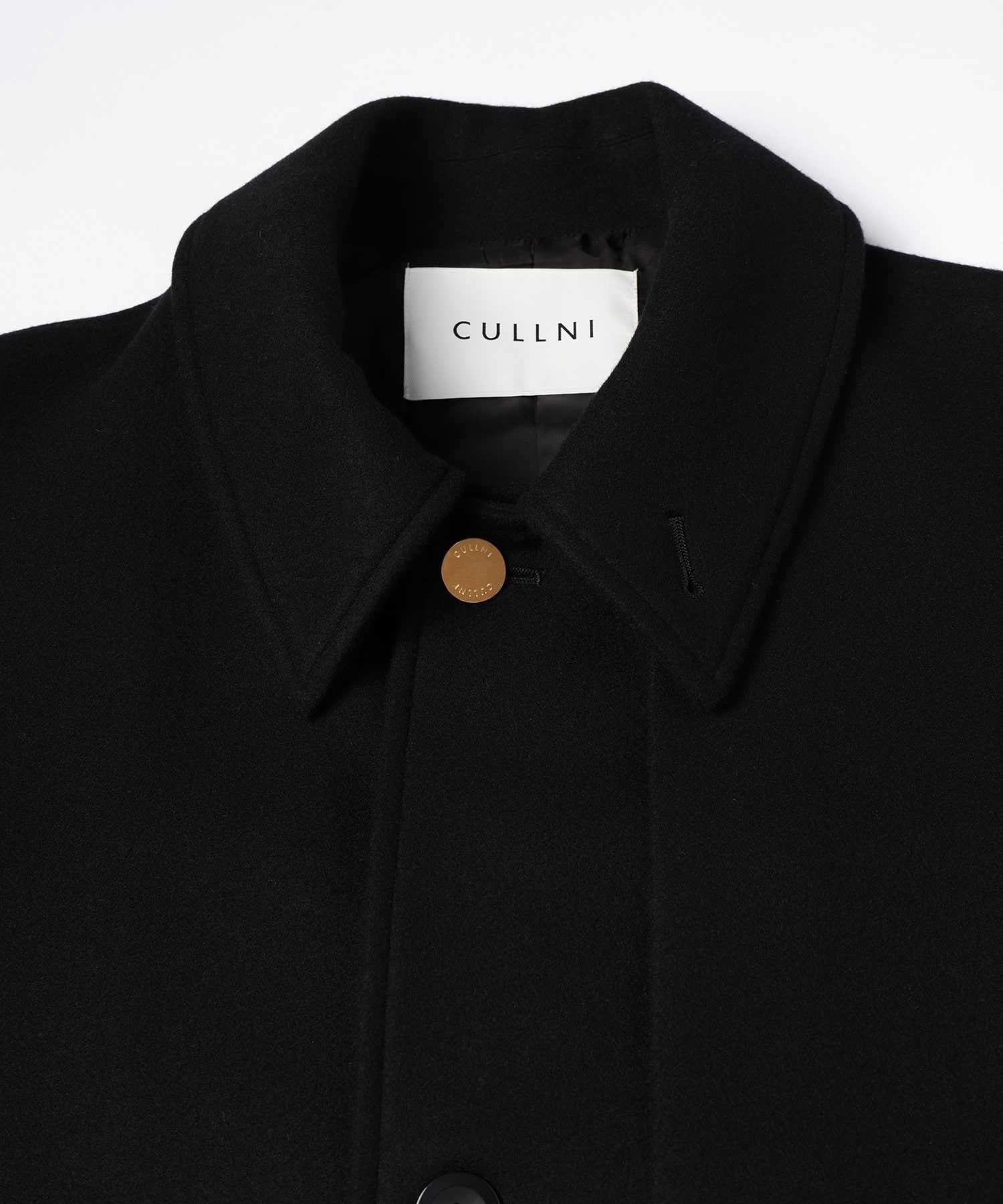 Lamb Wool Melton Layerd Long Coat CULLNI