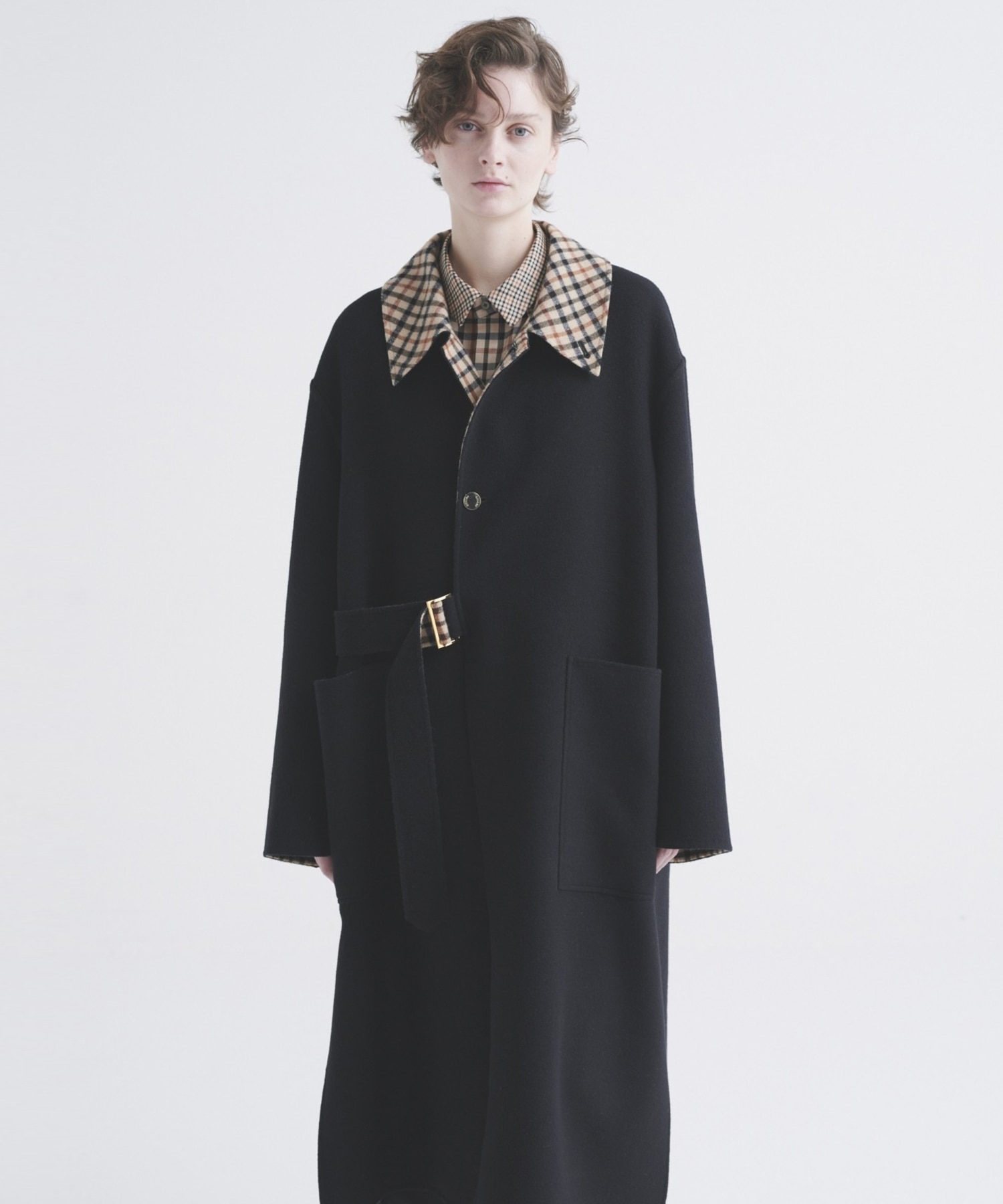 CULLNI for DAKS LONDON Tie Locken Long Coat CULLNI