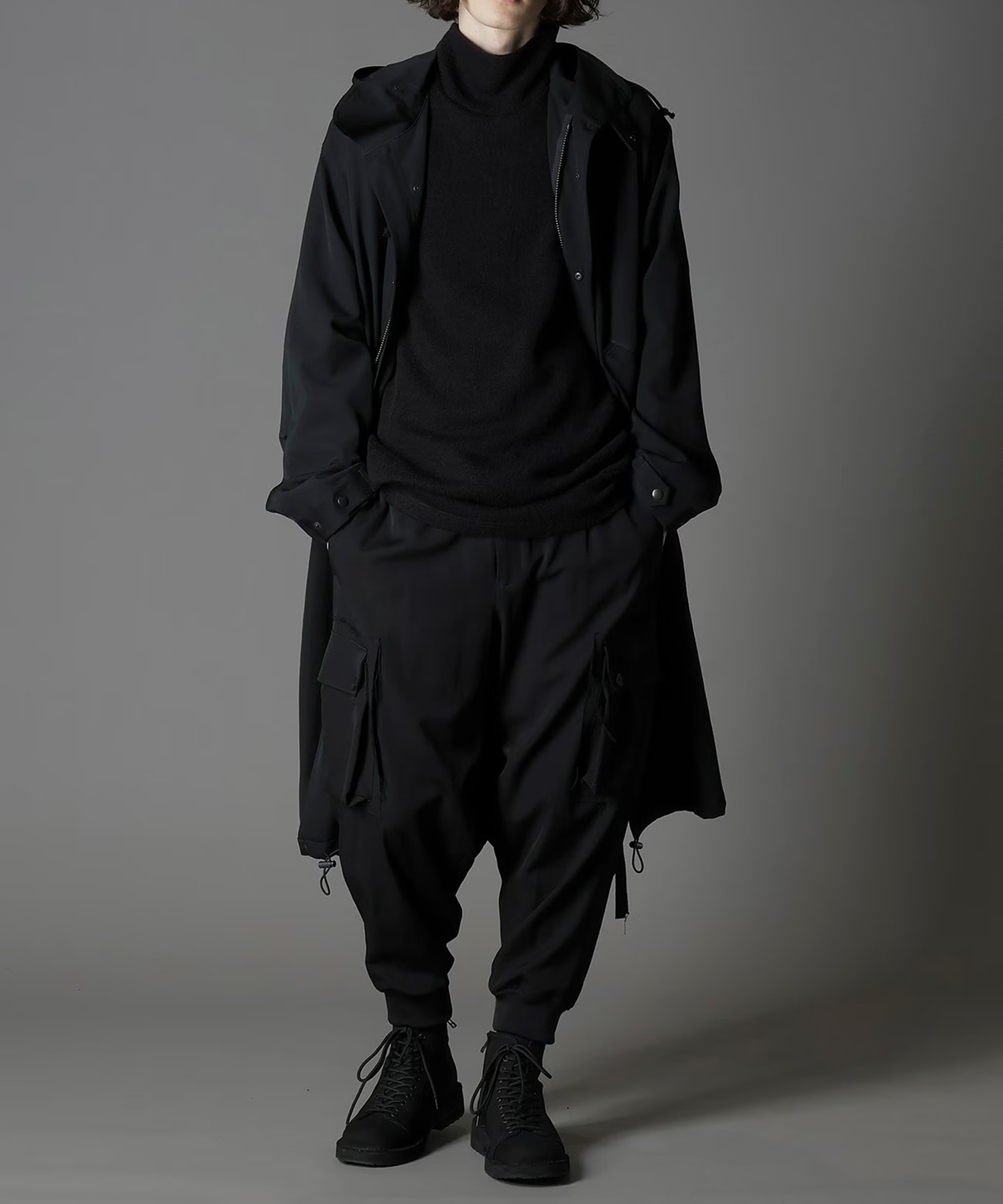 W/GABARDINE HOODED MODS COAT GroundY