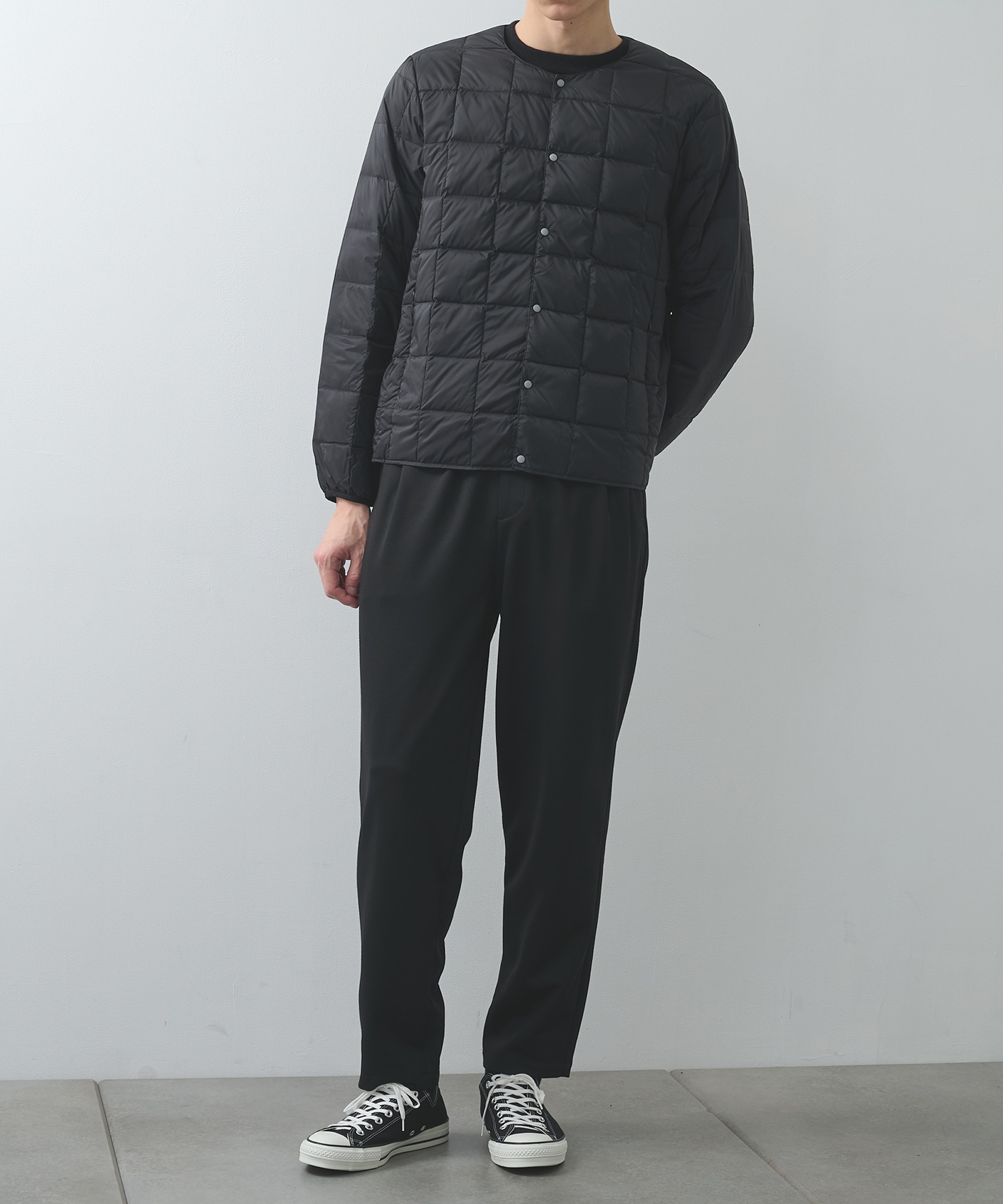 CREW NECK BUTTON DOWN JKT TAION