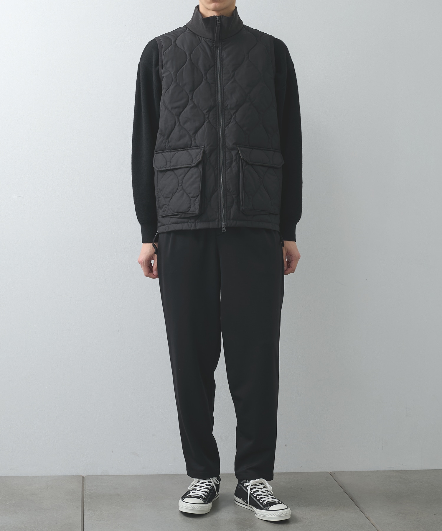 MILITARY W-ZIP LIB HI NECK DOWN VEST TAION